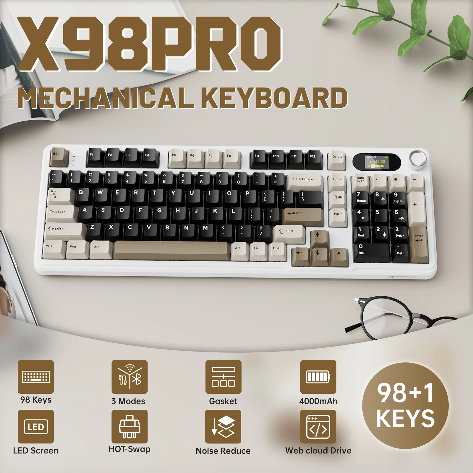 ATTACK SHARK X98PRO Wireless Gaming Keyboard 11 ATTACK SHARK X98PRO Wireless Gaming Keyboard
