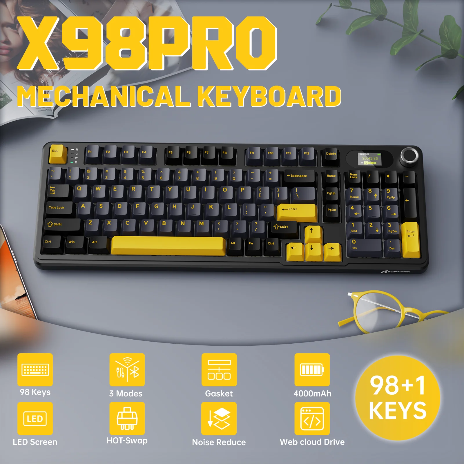 ATTACK SHARK X98PRO Wireless Gaming Keyboard 20 ATTACK SHARK X98PRO Wireless Gaming Keyboard