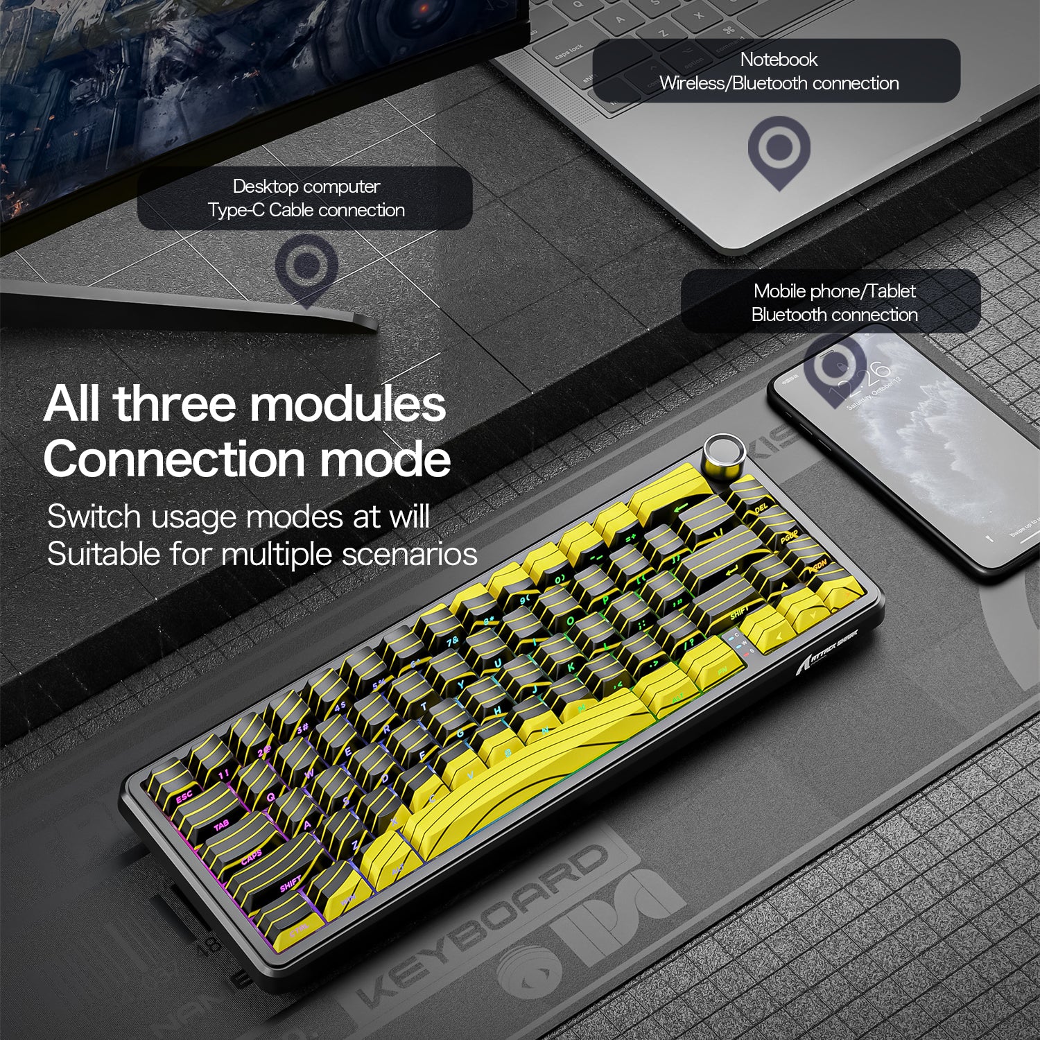 ATTACK SHARK X65PRO HE Rapid Trigger Keyboard 17 ATTACK SHARK X65PRO HE Rapid Trigger Keyboard