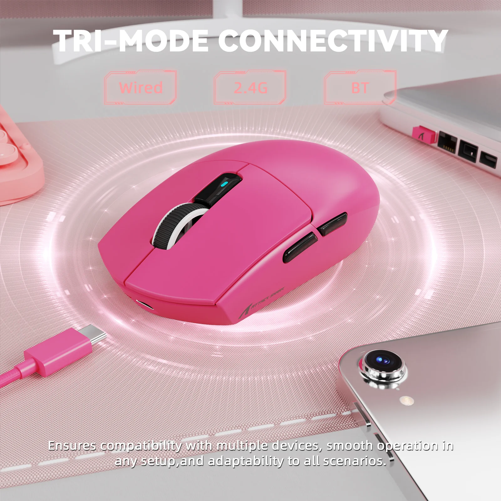 ATTACK SHARK G3PRO Tri-mode Wireless Gaming Mouse with Charge Dock 25000 DPI Ultra Lightweight 19 ATTACK SHARK G3PRO Tri-mode Wireless Gaming Mouse with Charge Dock 25000 DPI Ultra Lightweight