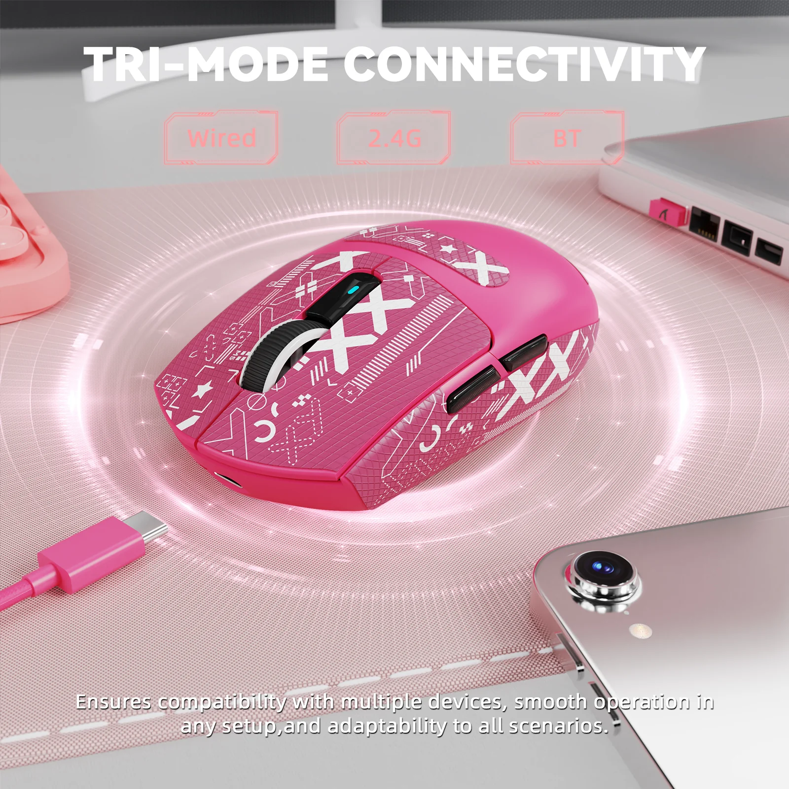 ATTACK SHARK G3PRO Tri-mode Wireless Gaming Mouse with Charge Dock 25000 DPI Ultra Lightweight 27 ATTACK SHARK G3PRO Tri-mode Wireless Gaming Mouse with Charge Dock 25000 DPI Ultra Lightweight