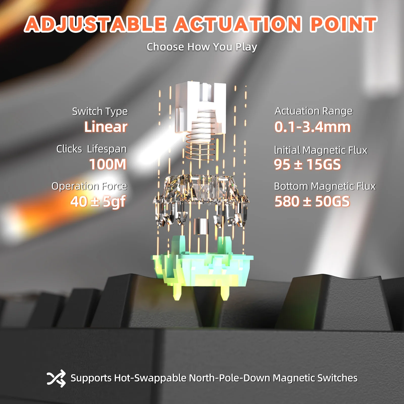 ATTACK SHARK R82 HE Rapid Trigger Keyboard Magnetic Switch with 0.005MM RT 6 ATTACK SHARK R82 HE Rapid Trigger Keyboard Magnetic Switch with 0.005MM RT