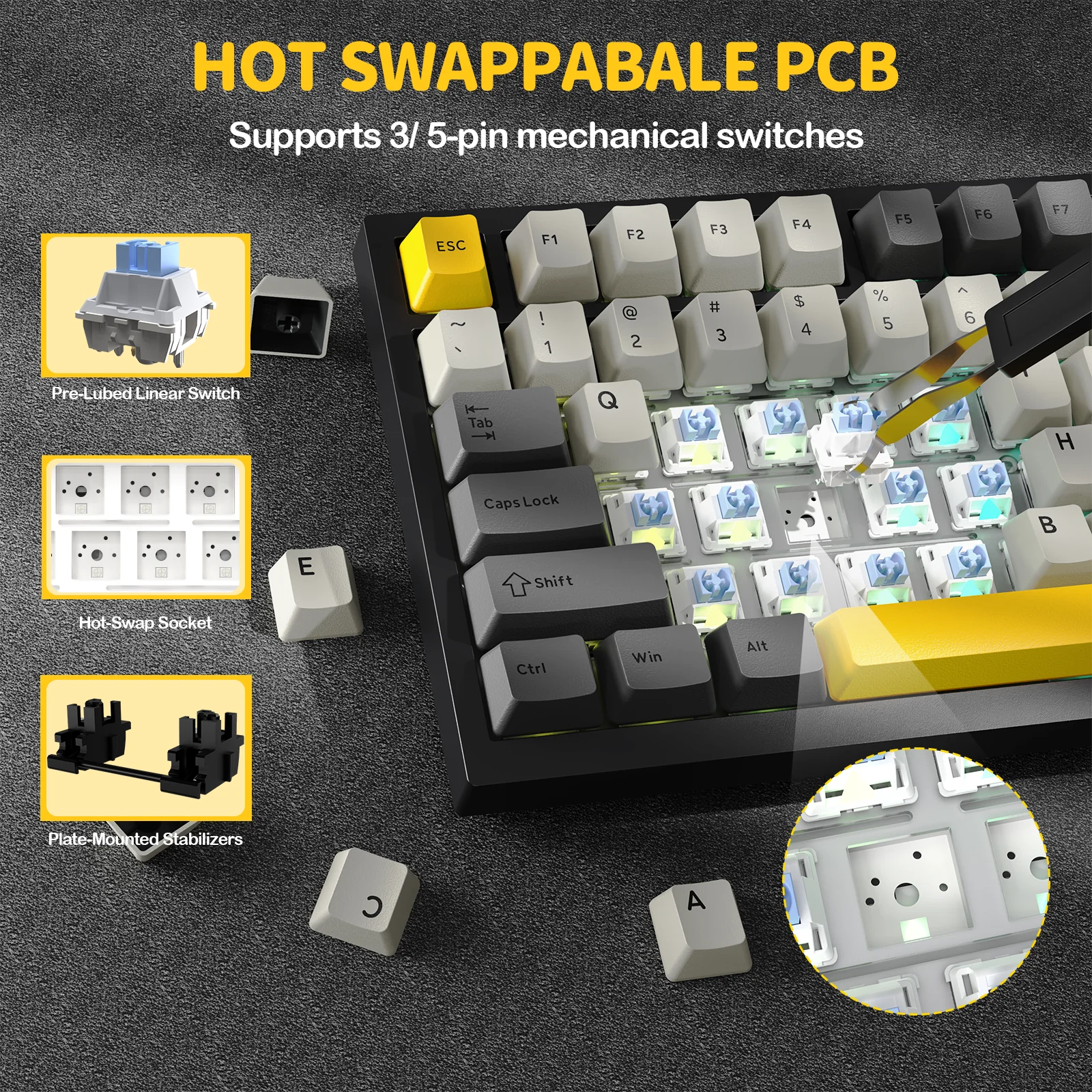 ATTACK SHARK X820Ultra Tri-mode Gasket Mechanical Keyboard 19 ATTACK SHARK X820Ultra Tri-mode Gasket Mechanical Keyboard