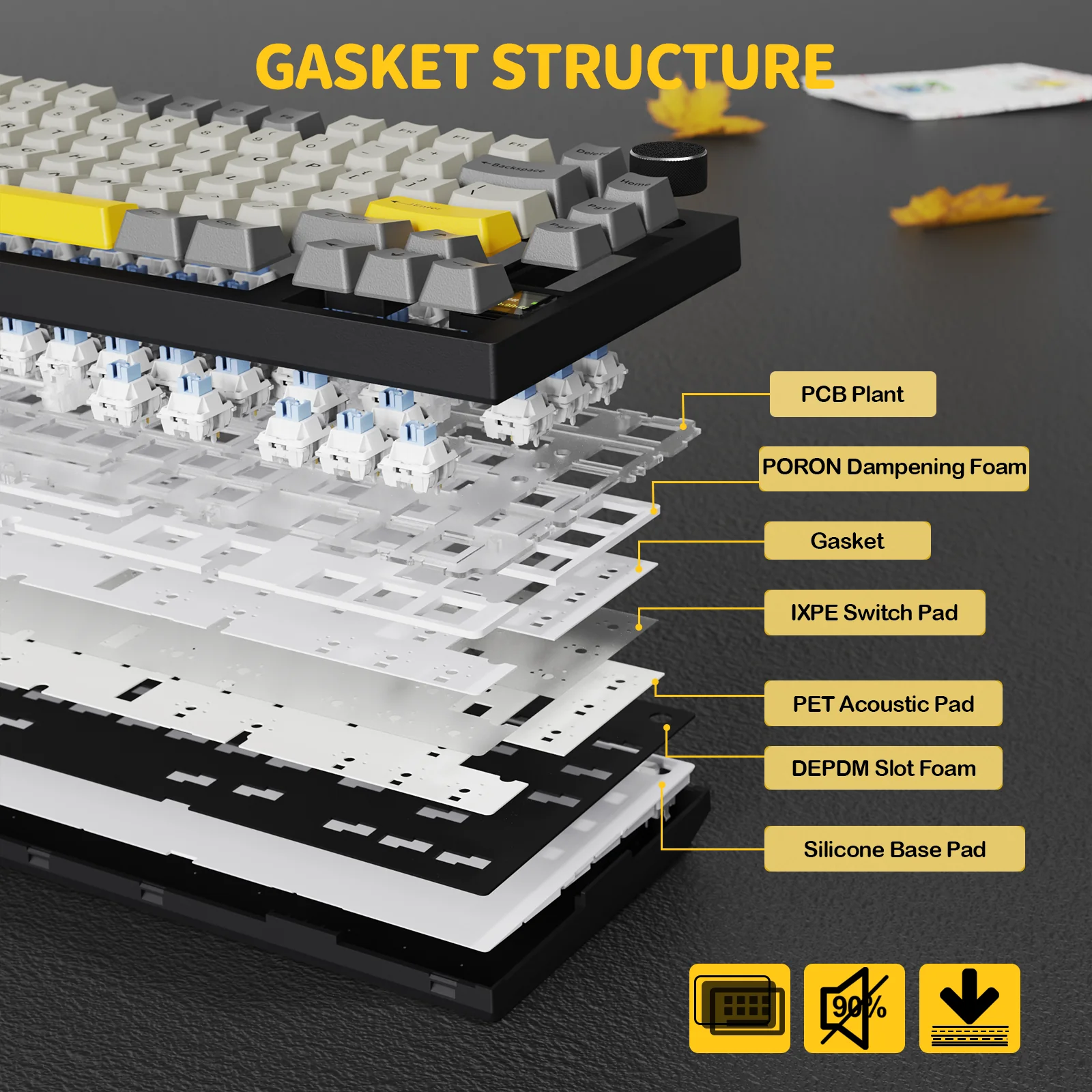 ATTACK SHARK X820Ultra Tri-mode Gasket Mechanical Keyboard 27 ATTACK SHARK X820Ultra Tri-mode Gasket Mechanical Keyboard