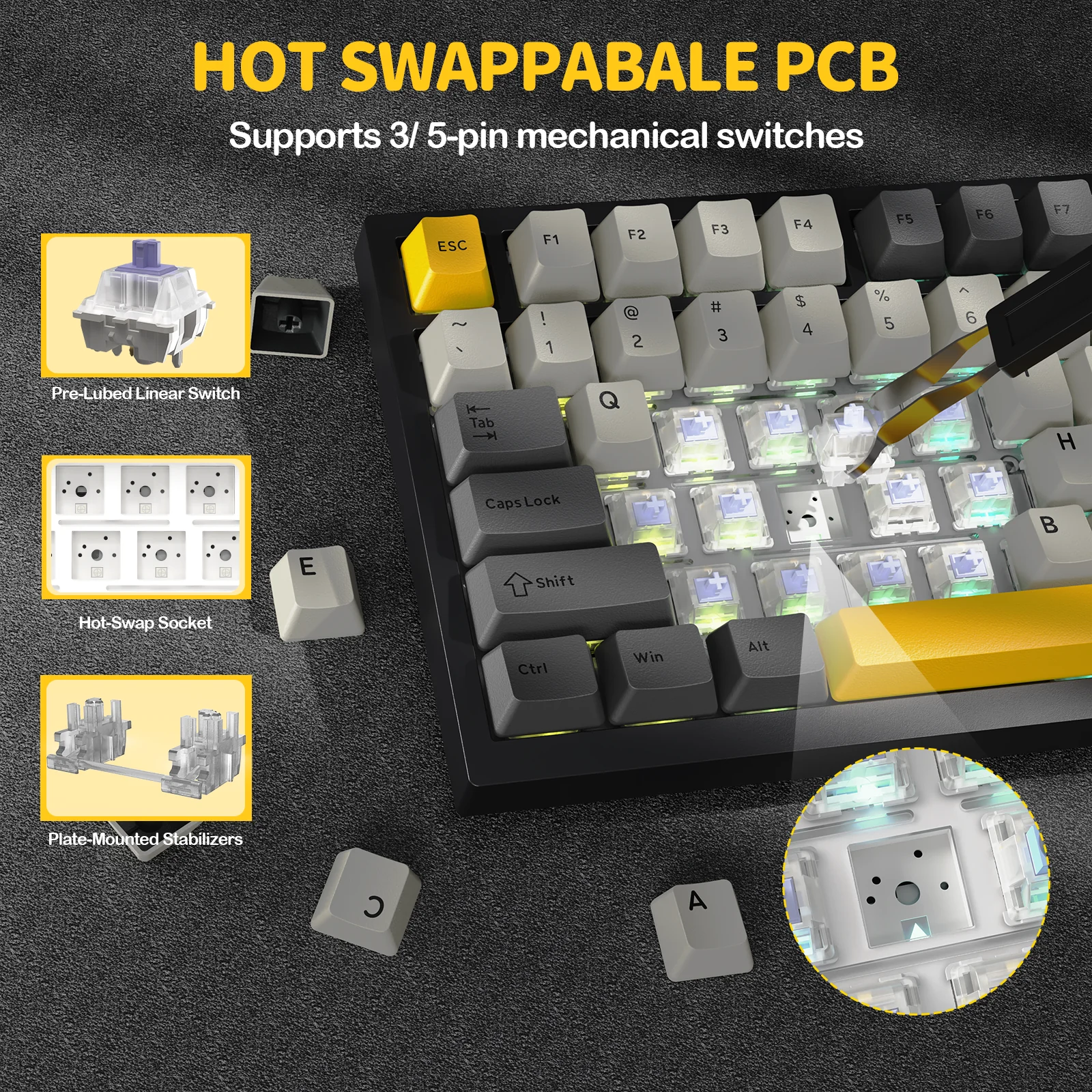 ATTACK SHARK X820Ultra Tri-mode Gasket Mechanical Keyboard 29 ATTACK SHARK X820Ultra Tri-mode Gasket Mechanical Keyboard