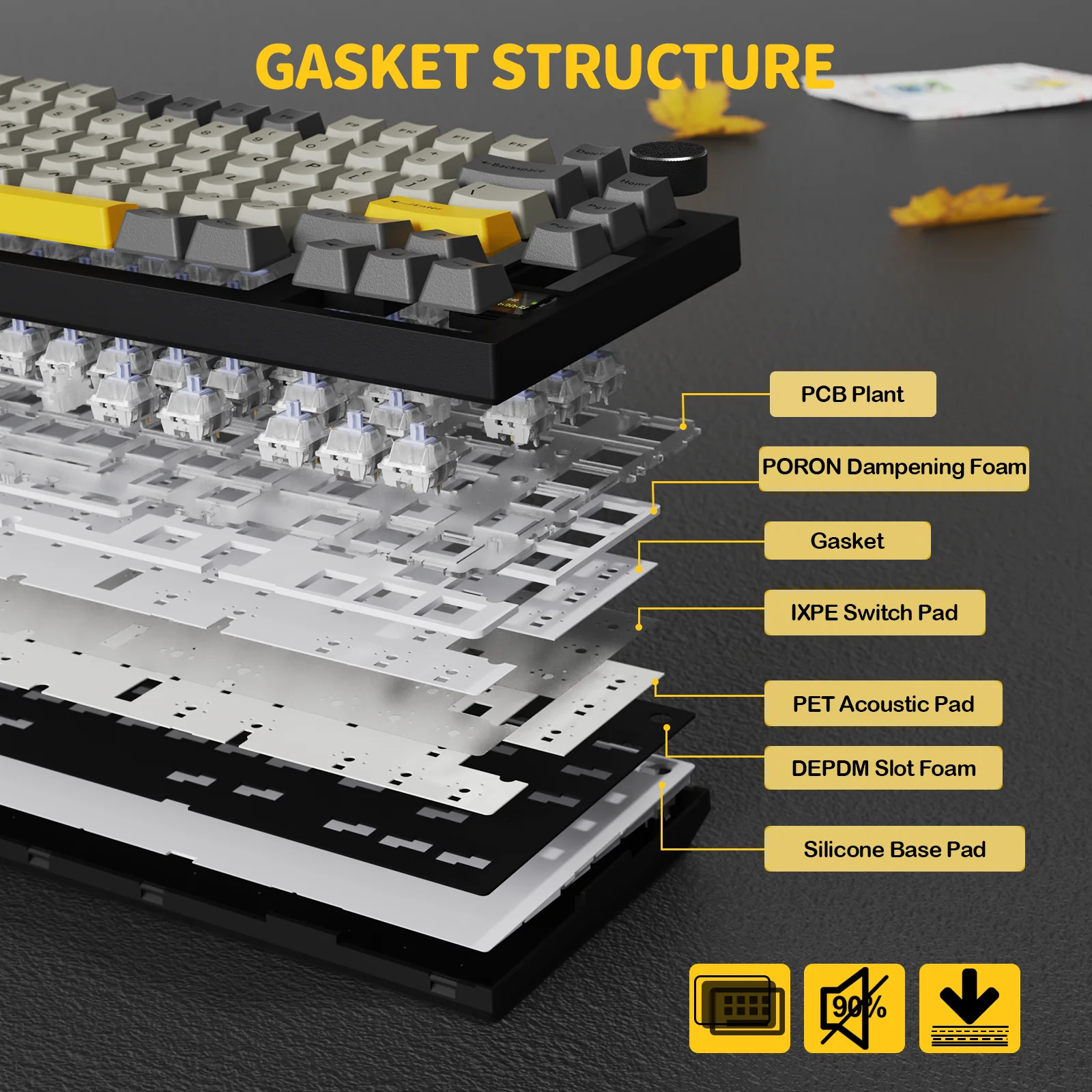 ATTACK SHARK X820Ultra Tri-mode Gasket Mechanical Keyboard 37 ATTACK SHARK X820Ultra Tri-mode Gasket Mechanical Keyboard