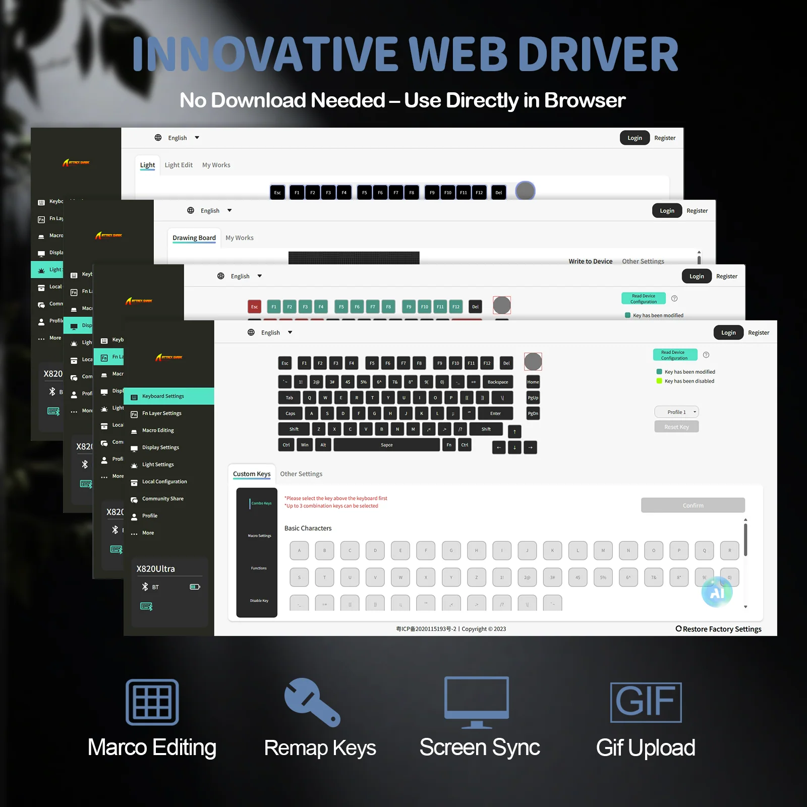 ATTACK SHARK X820Ultra Tri-mode Gasket Mechanical Keyboard 41 ATTACK SHARK X820Ultra Tri-mode Gasket Mechanical Keyboard