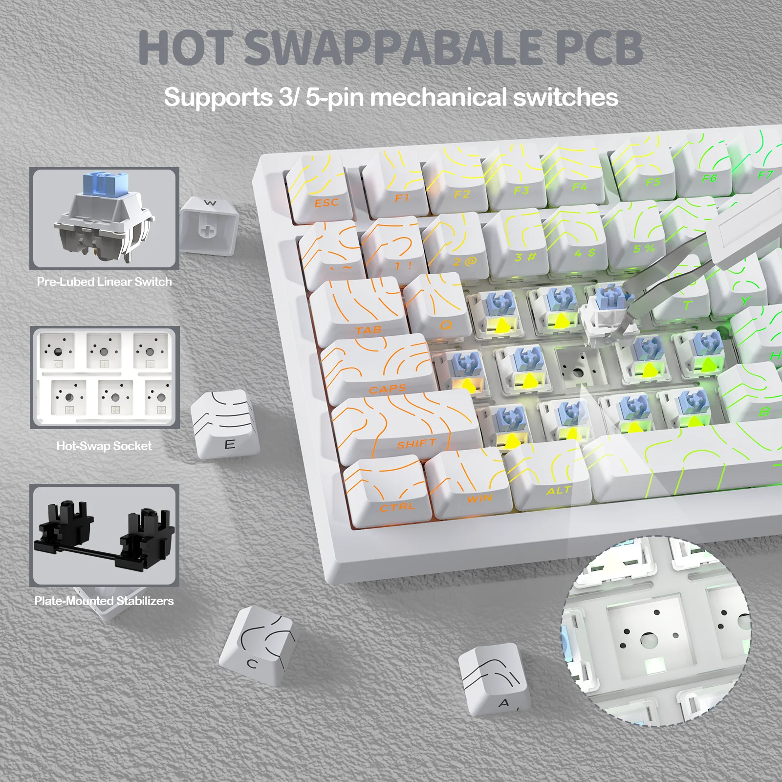 ATTACK SHARK X820Ultra Tri-mode Gasket Mechanical Keyboard 59 ATTACK SHARK X820Ultra Tri-mode Gasket Mechanical Keyboard