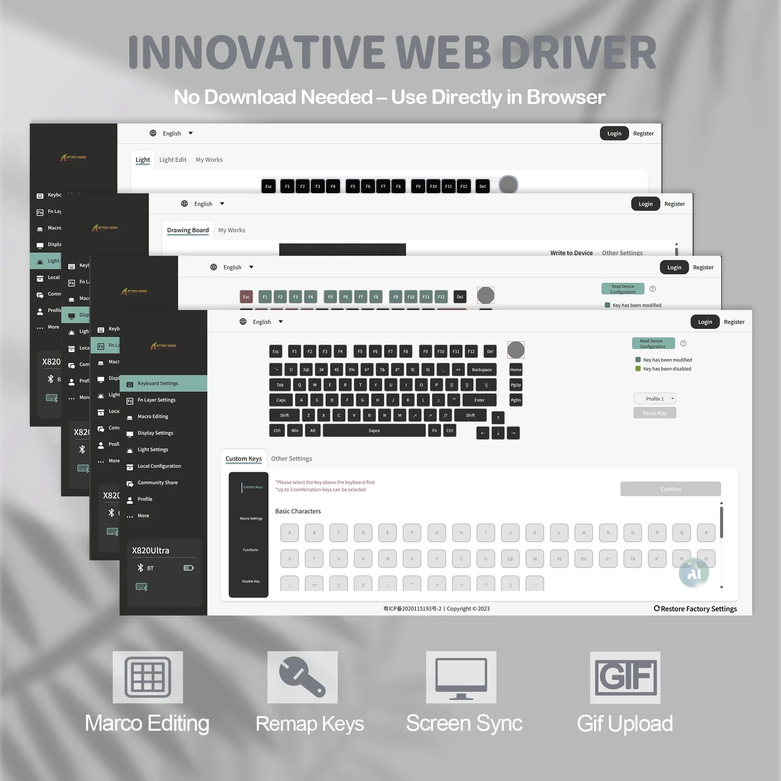 ATTACK SHARK X820Ultra Tri-mode Gasket Mechanical Keyboard 69 ATTACK SHARK X820Ultra Tri-mode Gasket Mechanical Keyboard