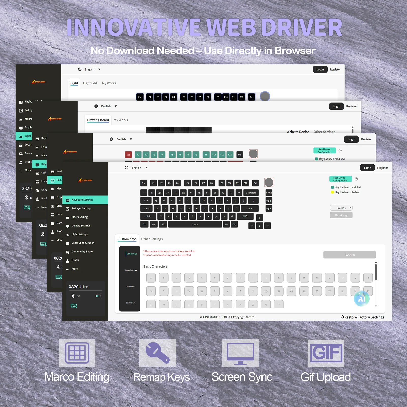 ATTACK SHARK X820Ultra Tri-mode Gasket Mechanical Keyboard 7 ATTACK SHARK X820Ultra Tri-mode Gasket Mechanical Keyboard