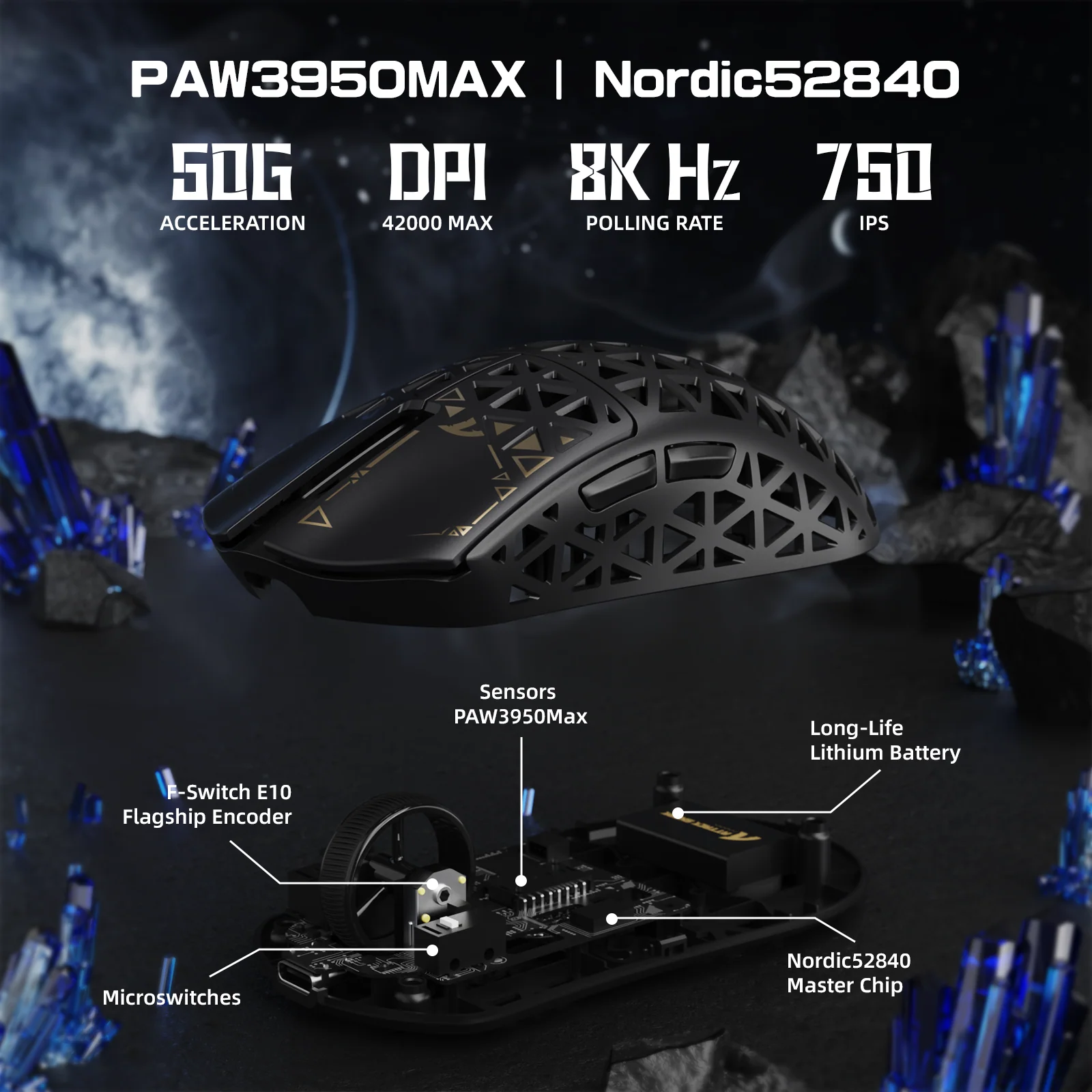 ATTACK SHARK R5 Ultra Carbon Fiber Wireless 8K PAW3950MAX Gaming Mouse 14 ATTACK SHARK R5 Ultra Carbon Fiber Wireless 8K PAW3950MAX Gaming Mouse