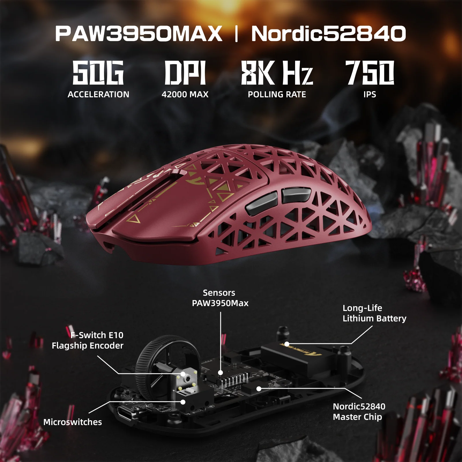 ATTACK SHARK R5 Ultra Carbon Fiber Wireless 8K PAW3950MAX Gaming Mouse 23 ATTACK SHARK R5 Ultra Carbon Fiber Wireless 8K PAW3950MAX Gaming Mouse