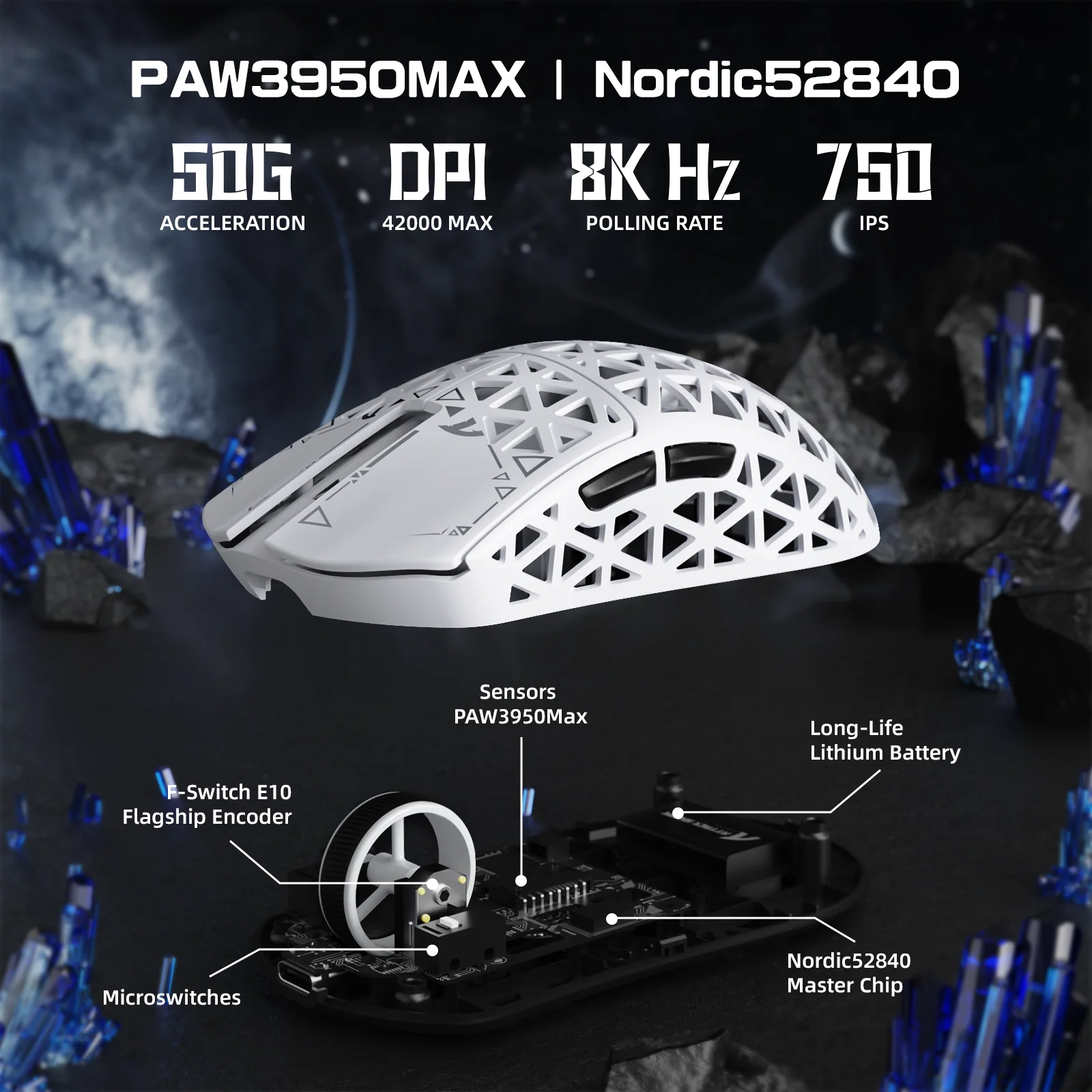 ATTACK SHARK R5 Ultra Carbon Fiber Wireless 8K PAW3950MAX Gaming Mouse 5 ATTACK SHARK R5 Ultra Carbon Fiber Wireless 8K PAW3950MAX Gaming Mouse