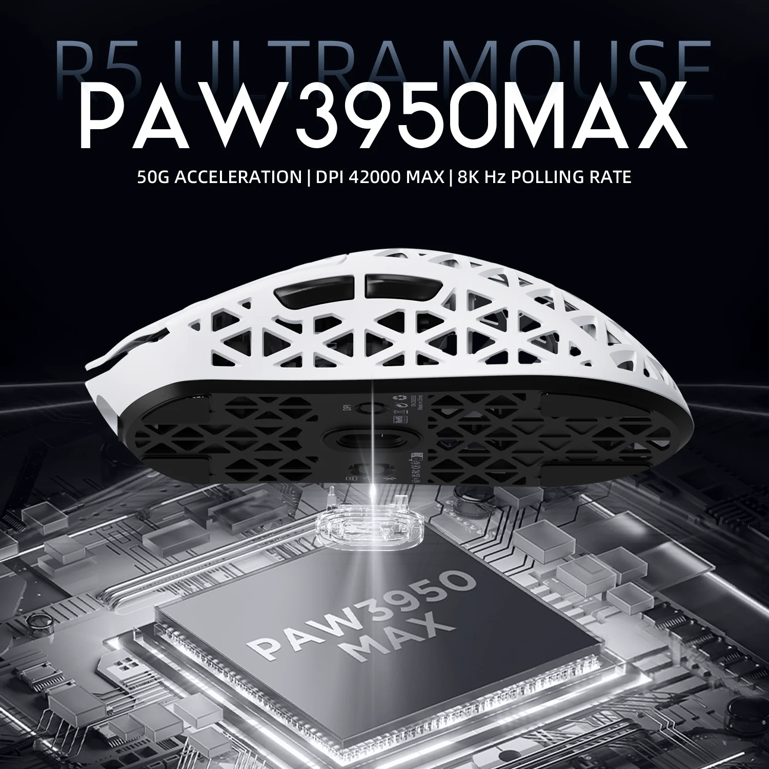 ATTACK SHARK R5 Ultra Carbon Fiber Wireless 8K PAW3950MAX Gaming Mouse with 8K Coiled Cable 15 ATTACK SHARK R5 Ultra Carbon Fiber Wireless 8K PAW3950MAX Gaming Mouse with 8K Coiled Cable