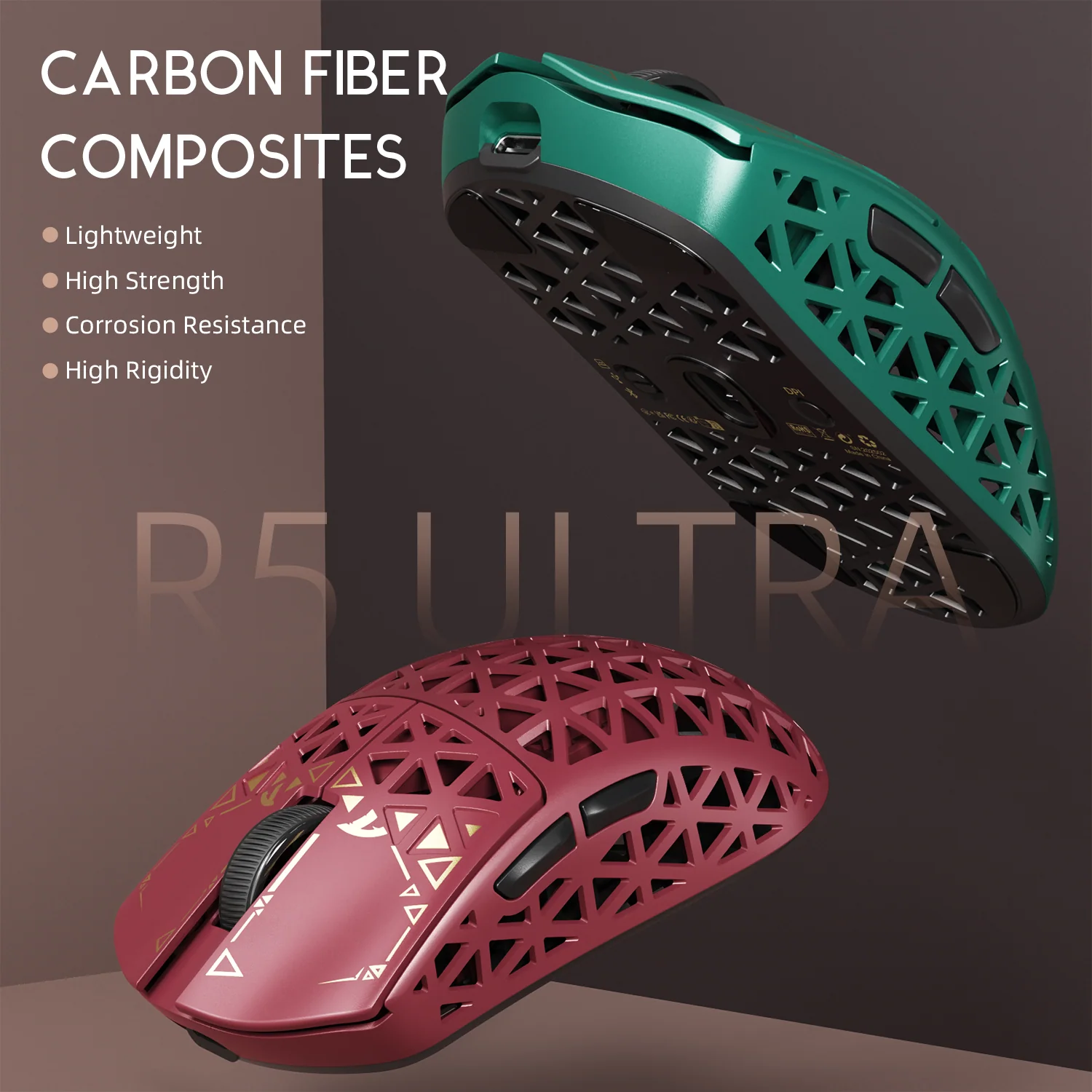 ATTACK SHARK R5 Ultra Carbon Fiber Wireless 8K PAW3950MAX Gaming Mouse with 8K Coiled Cable 22 ATTACK SHARK R5 Ultra Carbon Fiber Wireless 8K PAW3950MAX Gaming Mouse with 8K Coiled Cable