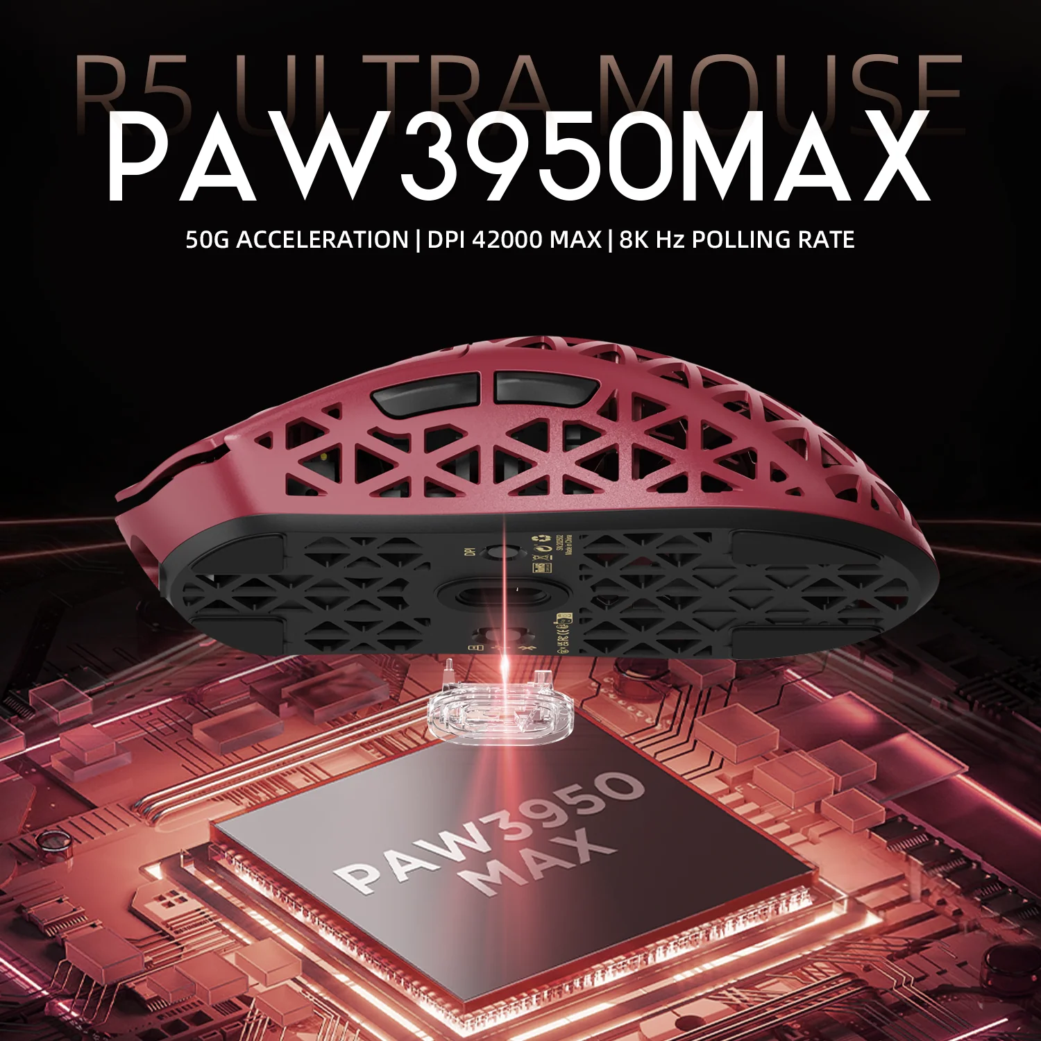 ATTACK SHARK R5 Ultra Carbon Fiber Wireless 8K PAW3950MAX Gaming Mouse with 8K Coiled Cable 23 ATTACK SHARK R5 Ultra Carbon Fiber Wireless 8K PAW3950MAX Gaming Mouse with 8K Coiled Cable