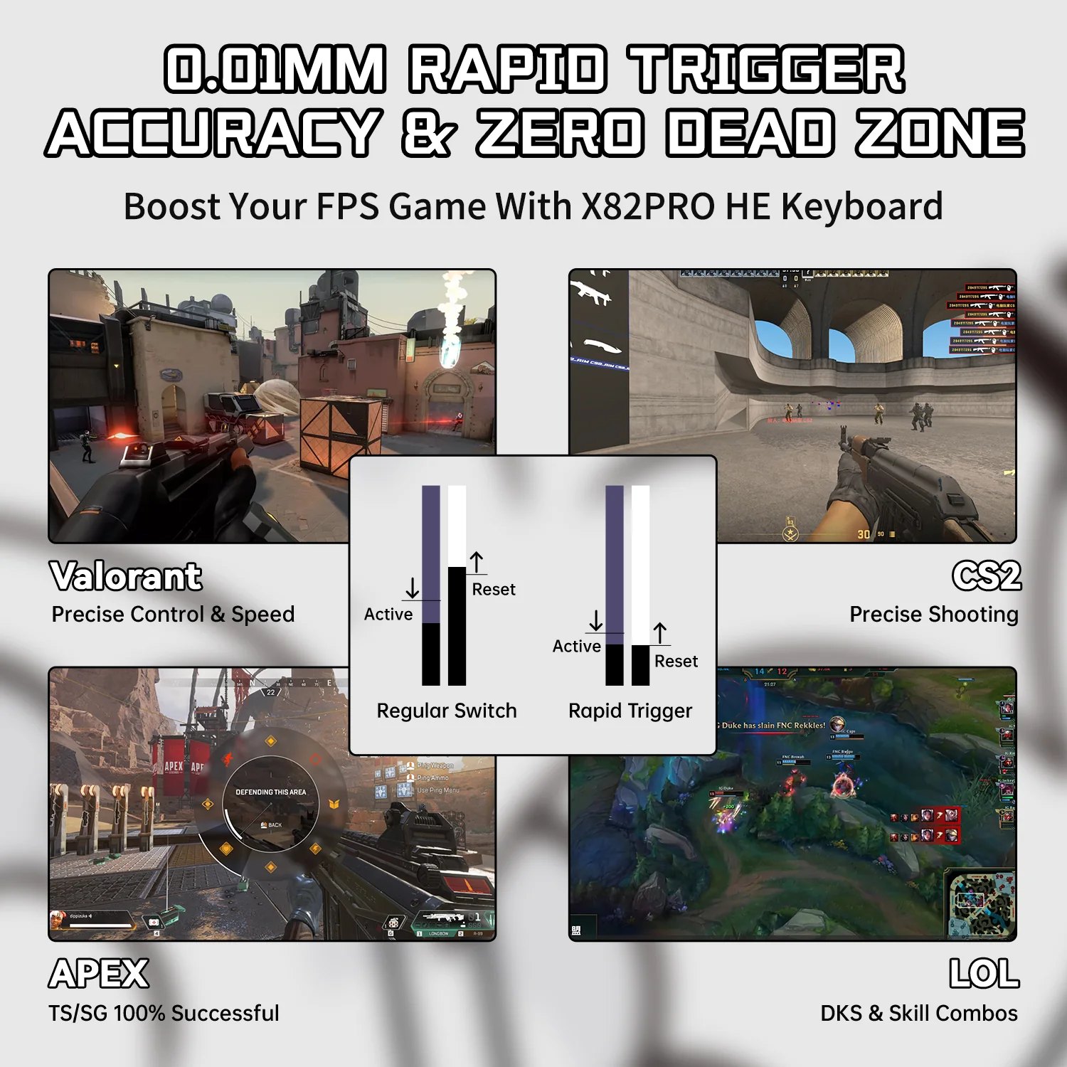 ATTACK SHARK X82PRO HE Wireless Rapid Trigger Gaming Keyboard Magnetic Switch 6 ATTACK SHARK X82PRO HE Wireless Rapid Trigger Gaming Keyboard Magnetic Switch