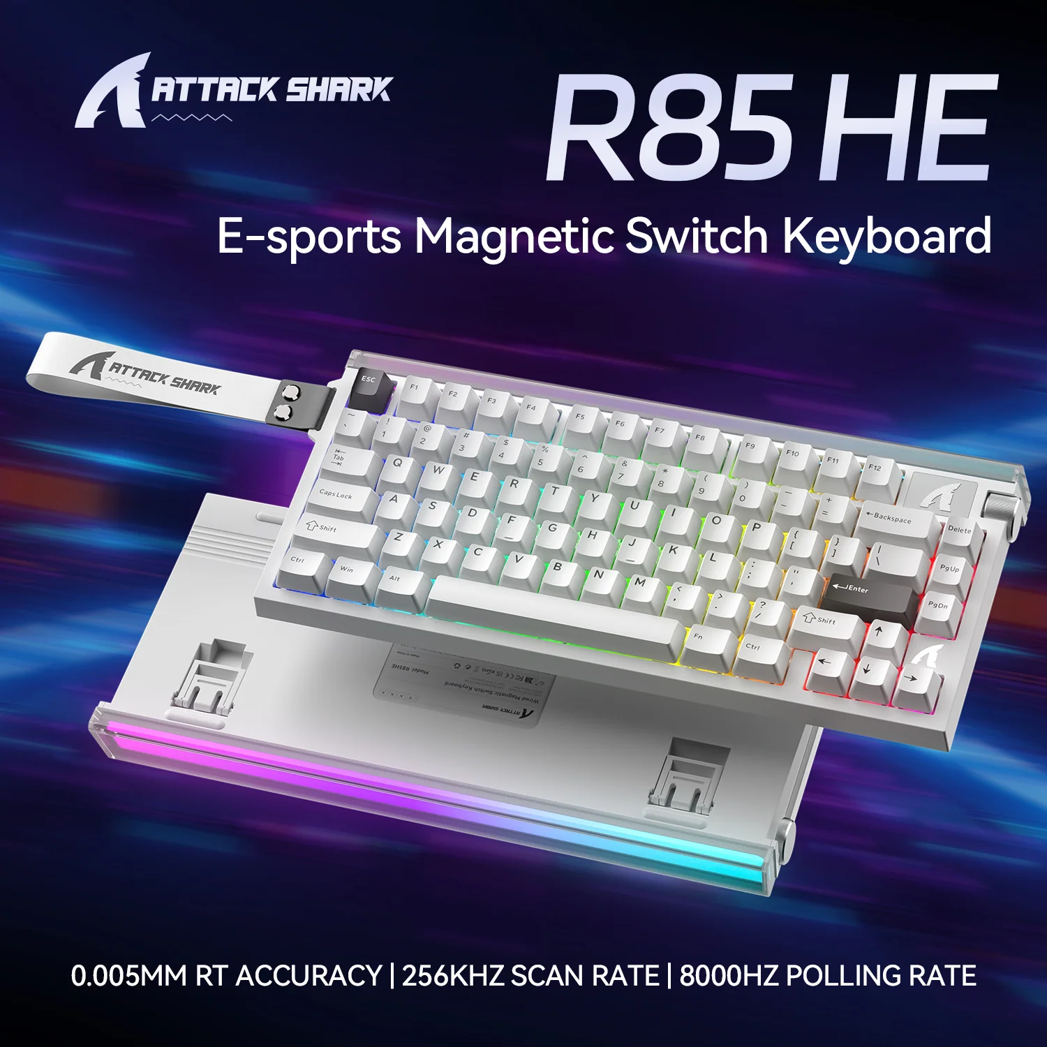 ATTACK SHARK R85 HE Rapid Trigger Keyboard Magnetic Switch with Custom Lightbox 11 ATTACK SHARK R85 HE Rapid Trigger Keyboard Magnetic Switch with Custom Lightbox
