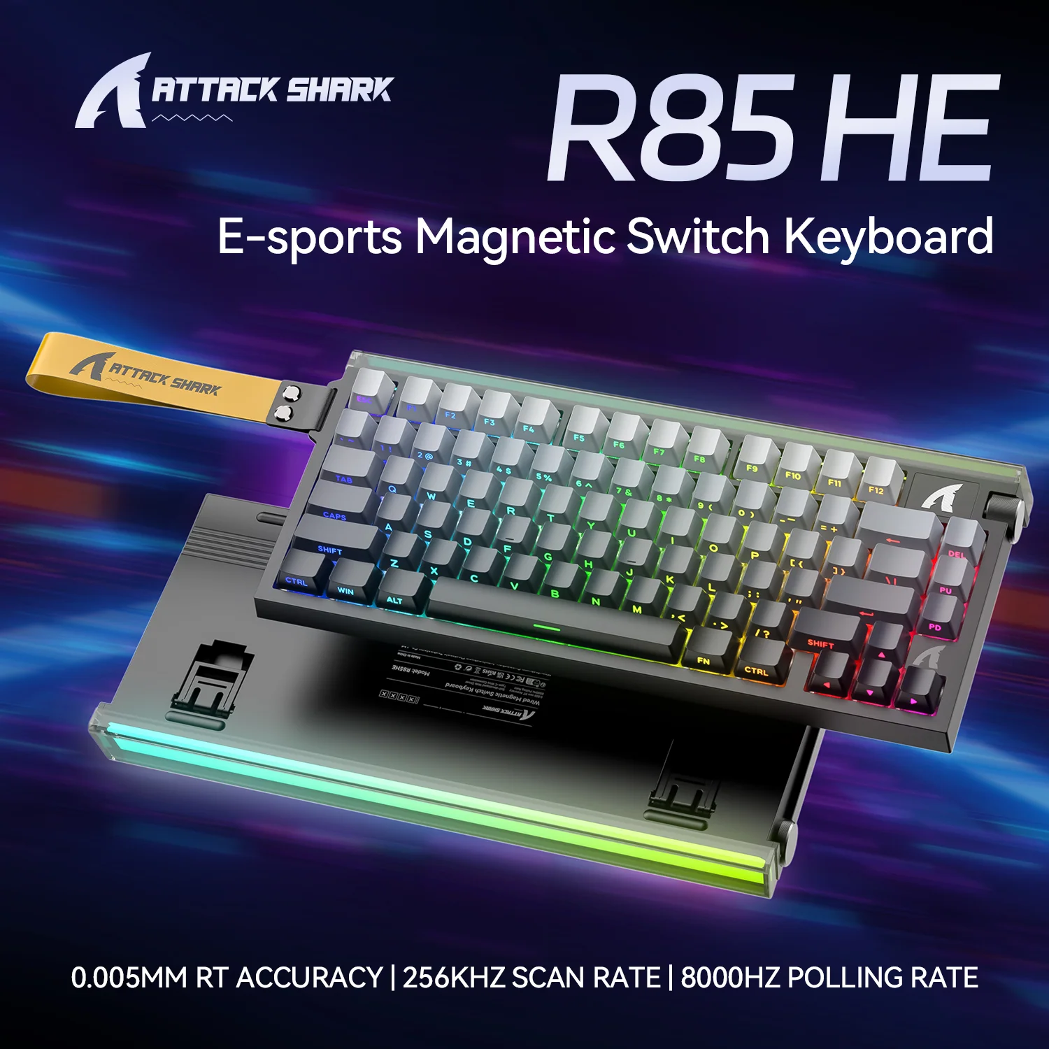 ATTACK SHARK R85 HE Rapid Trigger Keyboard Magnetic Switch with Custom Lightbox 12 ATTACK SHARK R85 HE Rapid Trigger Keyboard Magnetic Switch with Custom Lightbox
