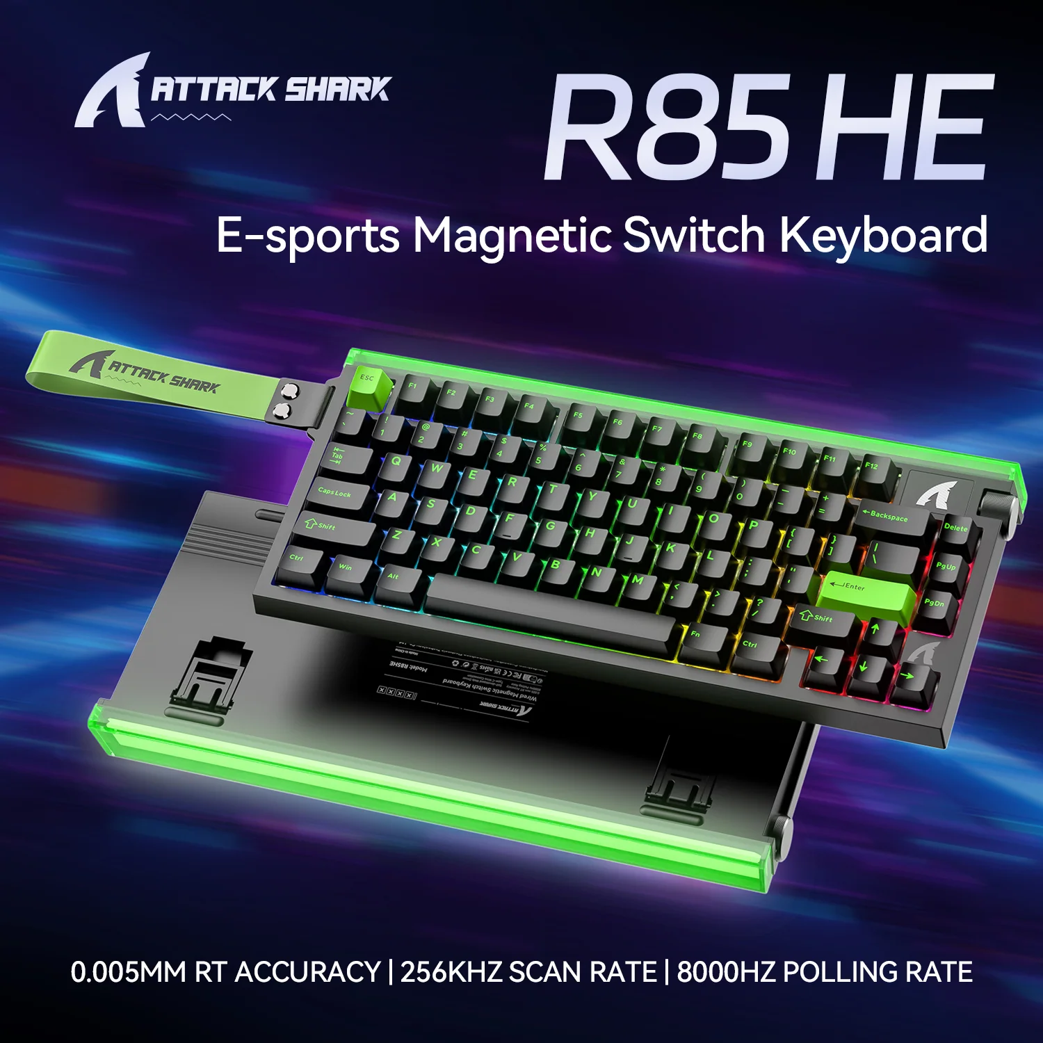ATTACK SHARK R85 HE Rapid Trigger Keyboard Magnetic Switch with Custom Lightbox 9 ATTACK SHARK R85 HE Rapid Trigger Keyboard Magnetic Switch with Custom Lightbox