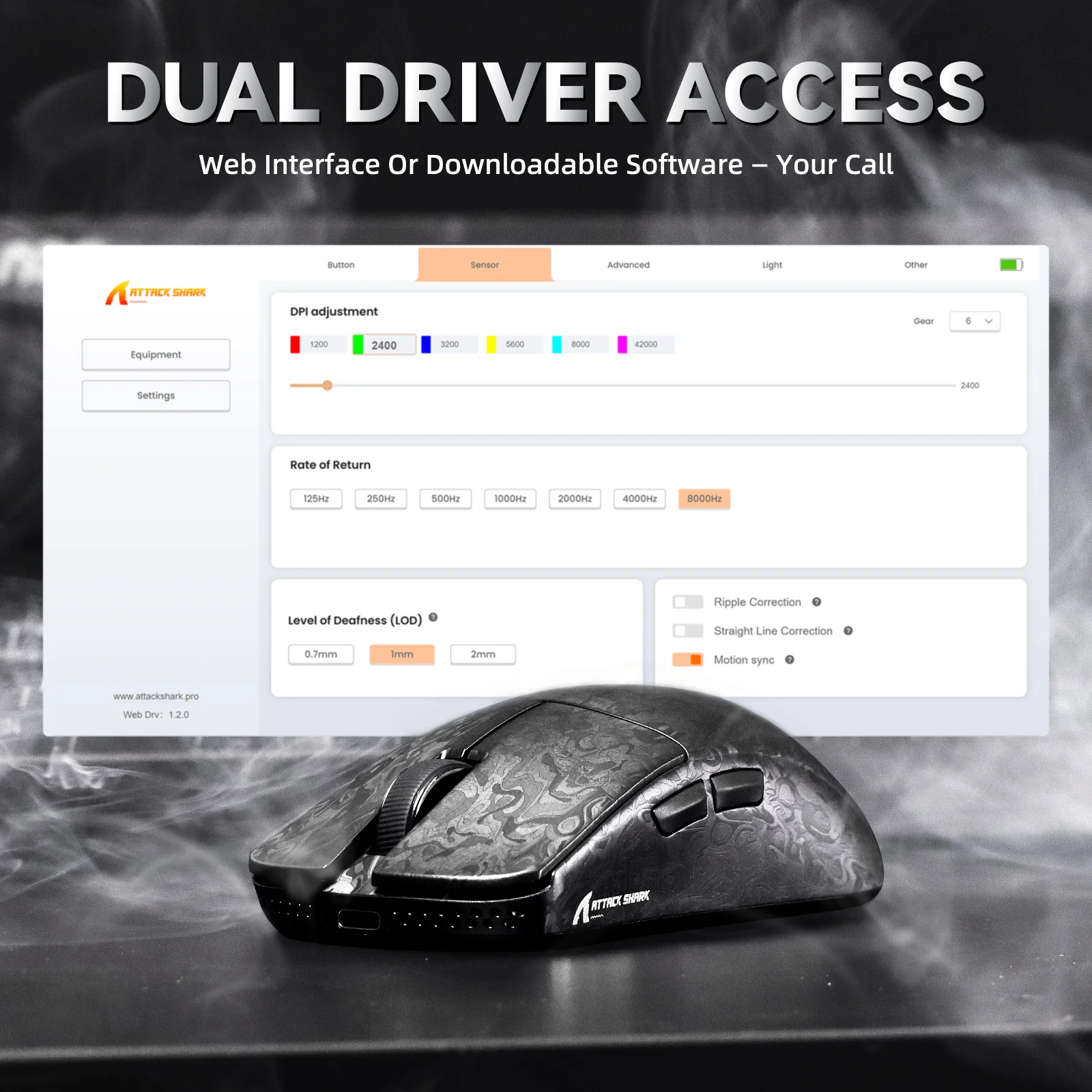 ATTACK SHARK R11 ULTRA Carbon Fiber Wireless 8K PAW3950MAX Gaming Mouse 10 ATTACK SHARK R11 ULTRA Carbon Fiber Wireless 8K PAW3950MAX Gaming Mouse