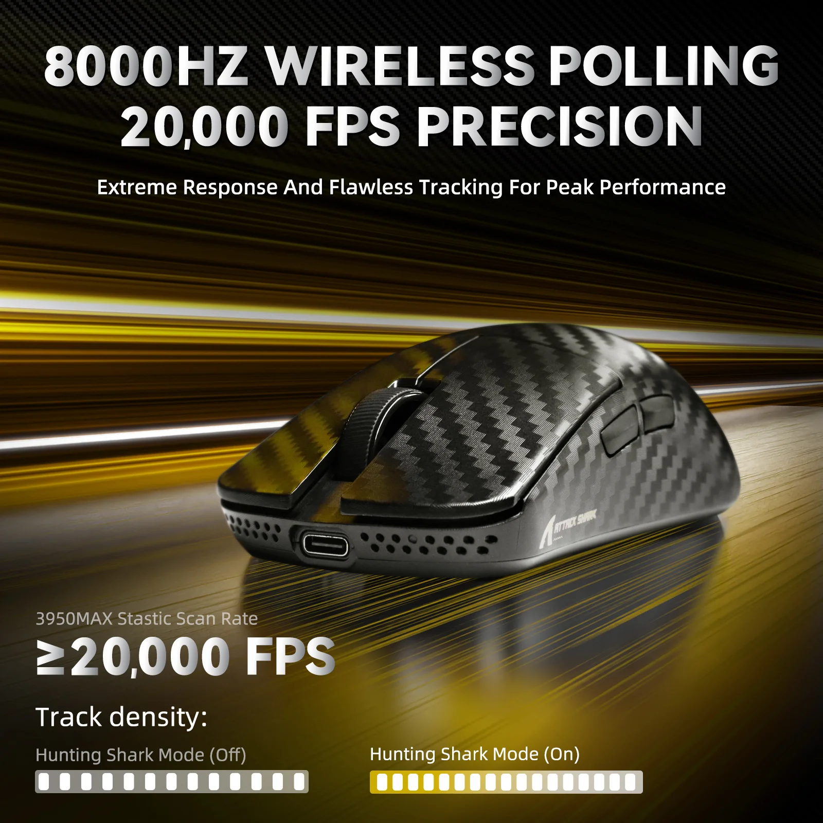 ATTACK SHARK R11 ULTRA Carbon Fiber Wireless 8K PAW3950MAX Gaming Mouse 15 ATTACK SHARK R11 ULTRA Carbon Fiber Wireless 8K PAW3950MAX Gaming Mouse