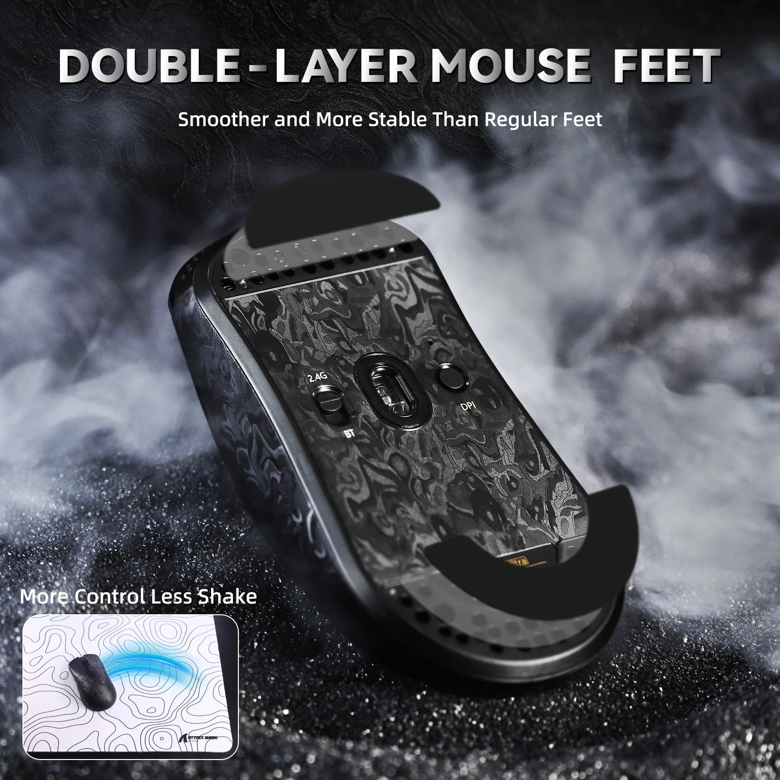 ATTACK SHARK R11 ULTRA Carbon Fiber Wireless 8K PAW3950MAX Gaming Mouse 6 ATTACK SHARK R11 ULTRA Carbon Fiber Wireless 8K PAW3950MAX Gaming Mouse