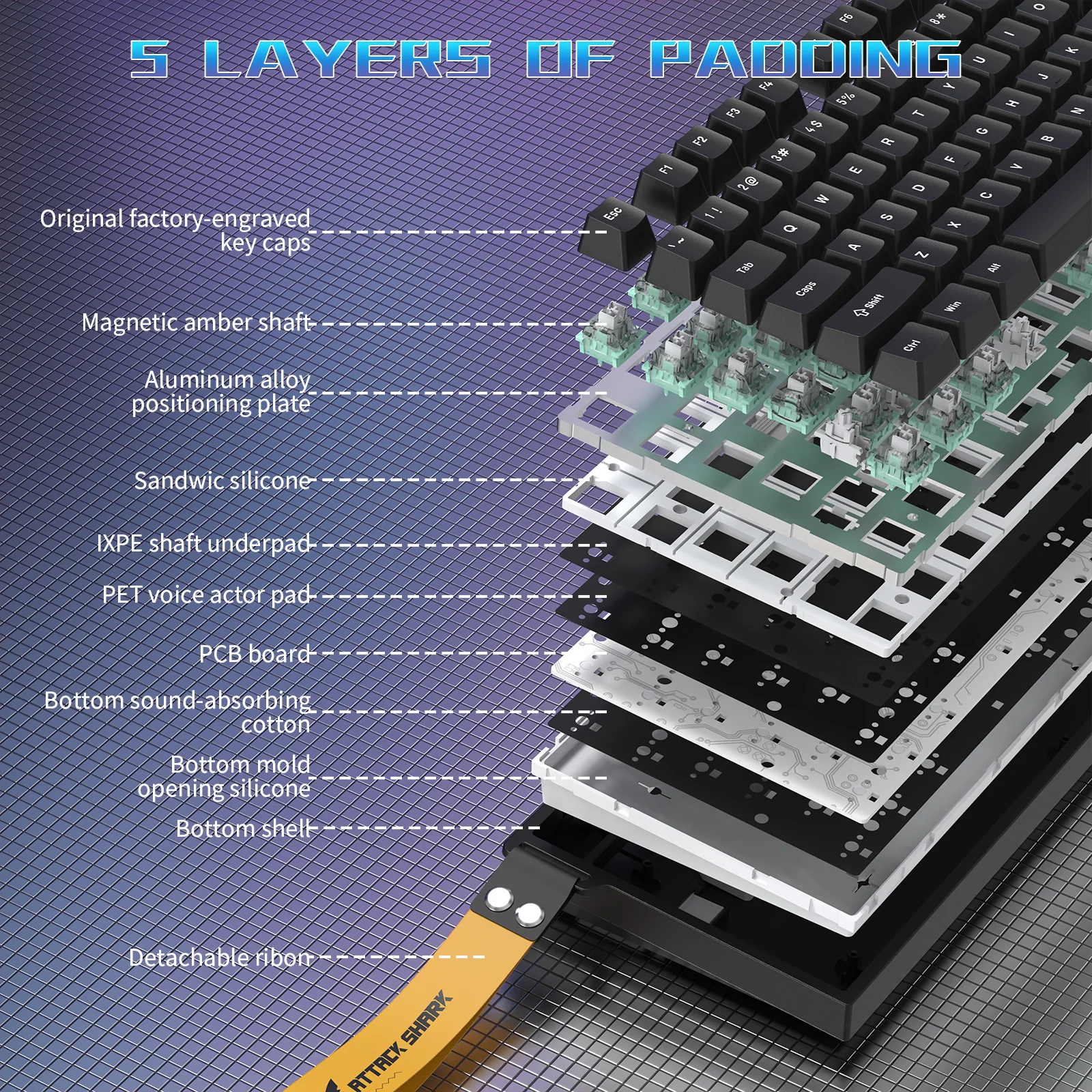 ATTACK SHARK R82 HE Wired 75% Gaming Keyboard with C01ULTRA LED Cable 13 ATTACK SHARK R82 HE Wired 75% Gaming Keyboard with C01ULTRA LED Cable
