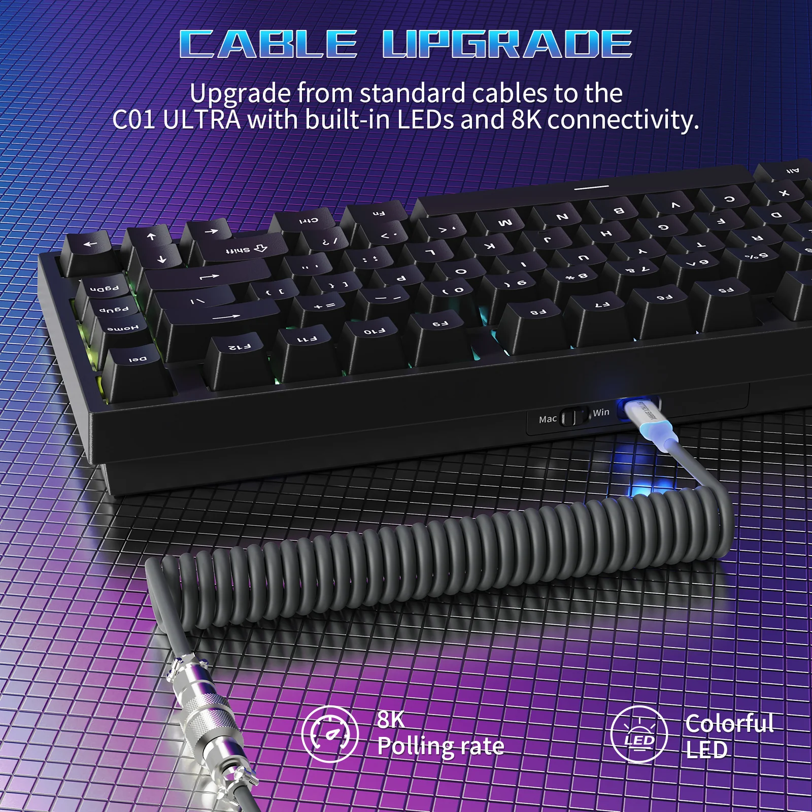 ATTACK SHARK R82 HE Wired 75% Gaming Keyboard with C01ULTRA LED Cable 14 ATTACK SHARK R82 HE Wired 75% Gaming Keyboard with C01ULTRA LED Cable