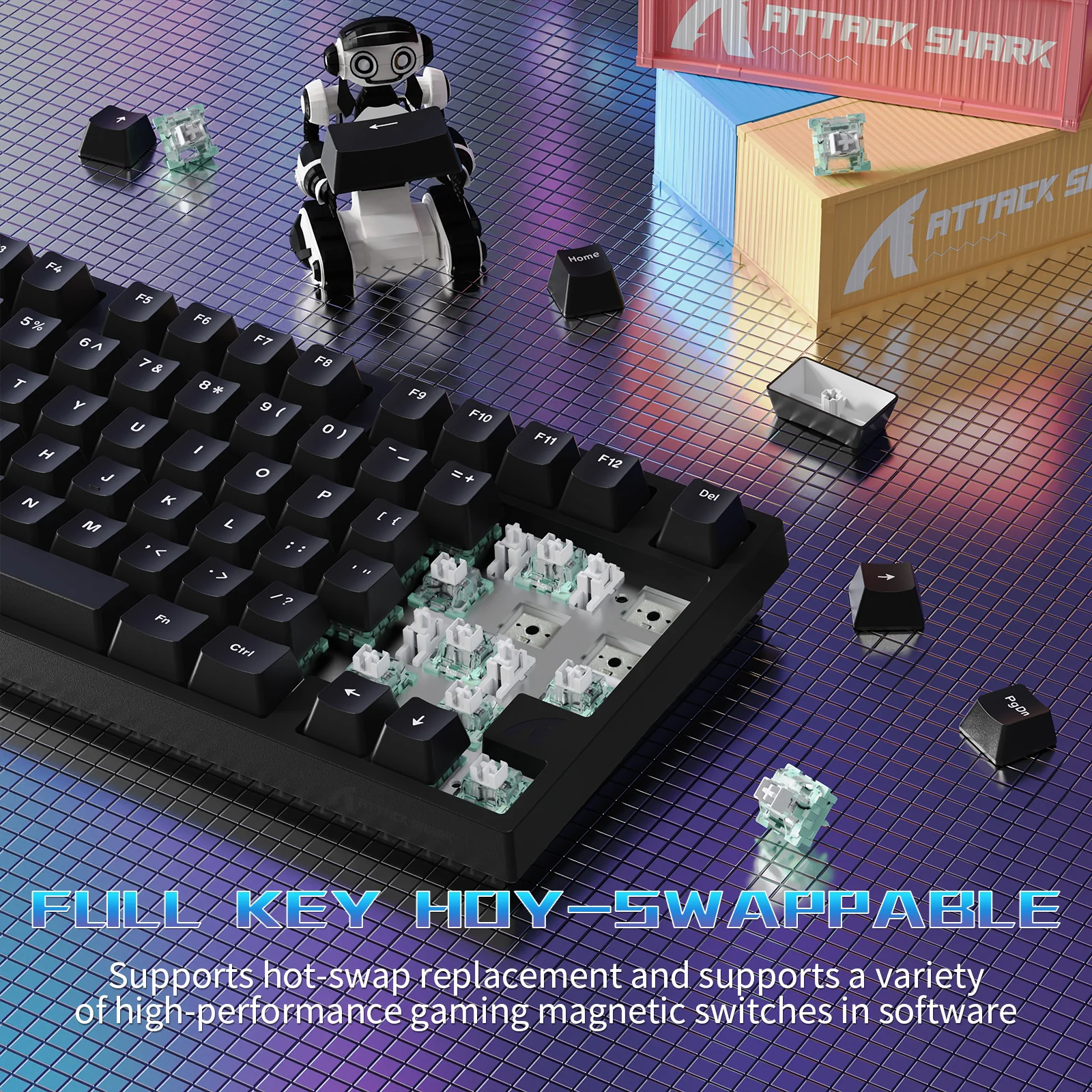 ATTACK SHARK R82 HE Wired 75% Gaming Keyboard with C01ULTRA LED Cable 17 ATTACK SHARK R82 HE Wired 75% Gaming Keyboard with C01ULTRA LED Cable