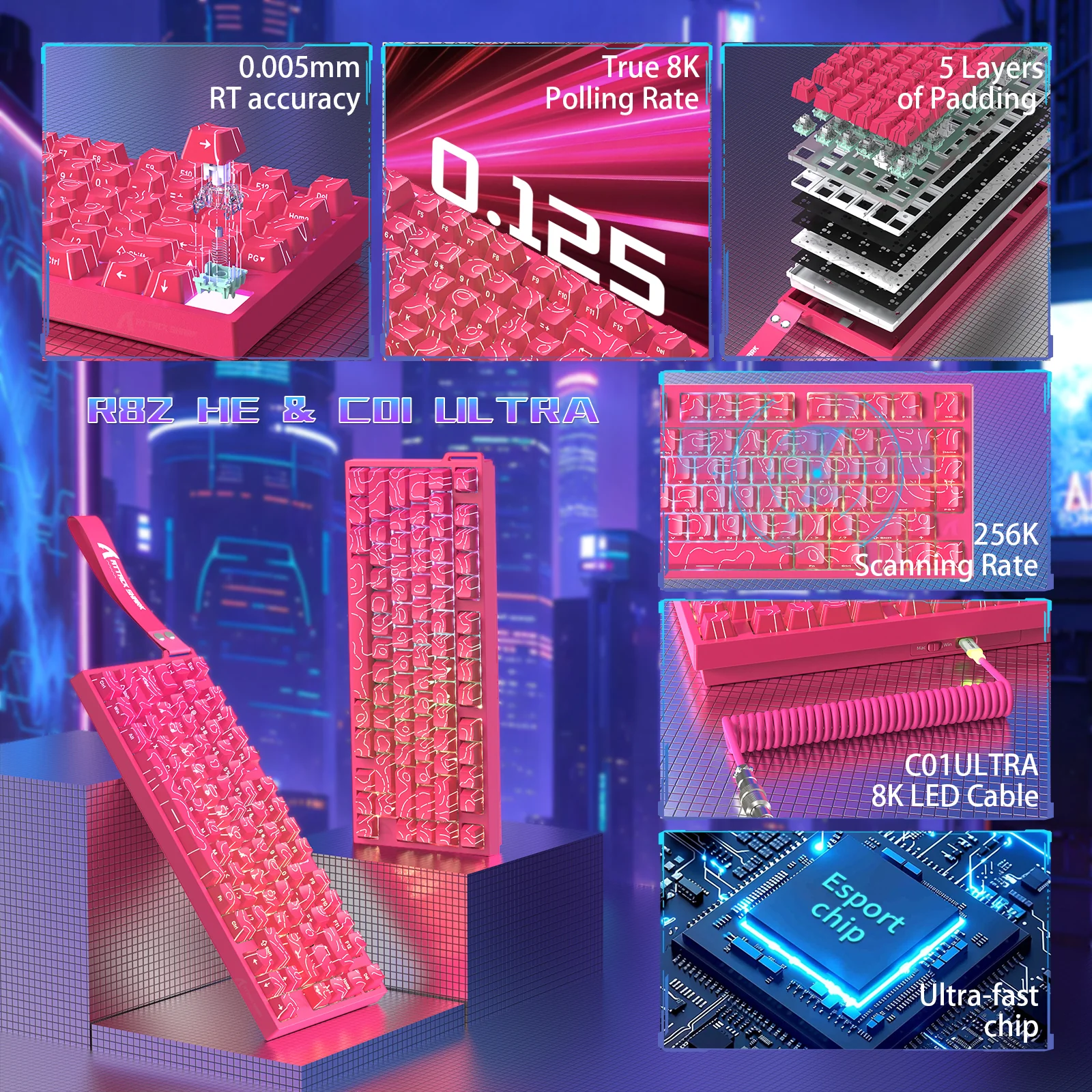 ATTACK SHARK R82 HE Wired 75% Gaming Keyboard with C01ULTRA LED Cable 22 ATTACK SHARK R82 HE Wired 75% Gaming Keyboard with C01ULTRA LED Cable