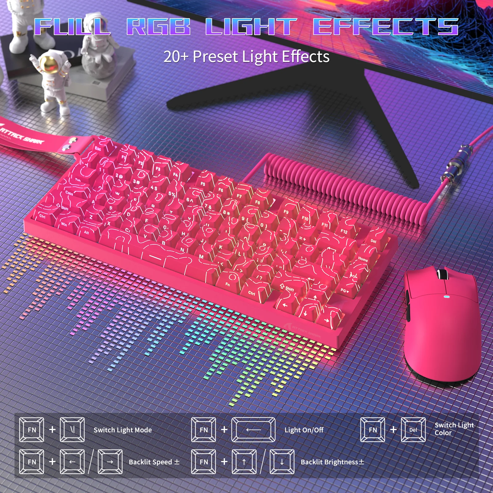 ATTACK SHARK R82 HE Wired 75% Gaming Keyboard with C01ULTRA LED Cable 25 ATTACK SHARK R82 HE Wired 75% Gaming Keyboard with C01ULTRA LED Cable