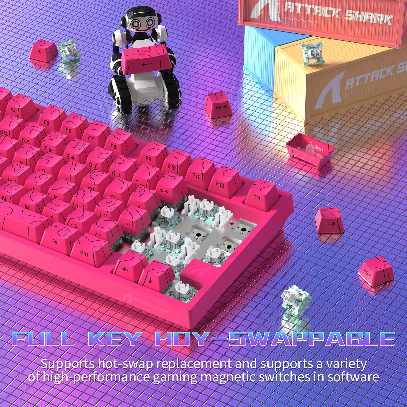 ATTACK SHARK R82 HE Wired 75% Gaming Keyboard with C01ULTRA LED Cable 26 ATTACK SHARK R82 HE Wired 75% Gaming Keyboard with C01ULTRA LED Cable