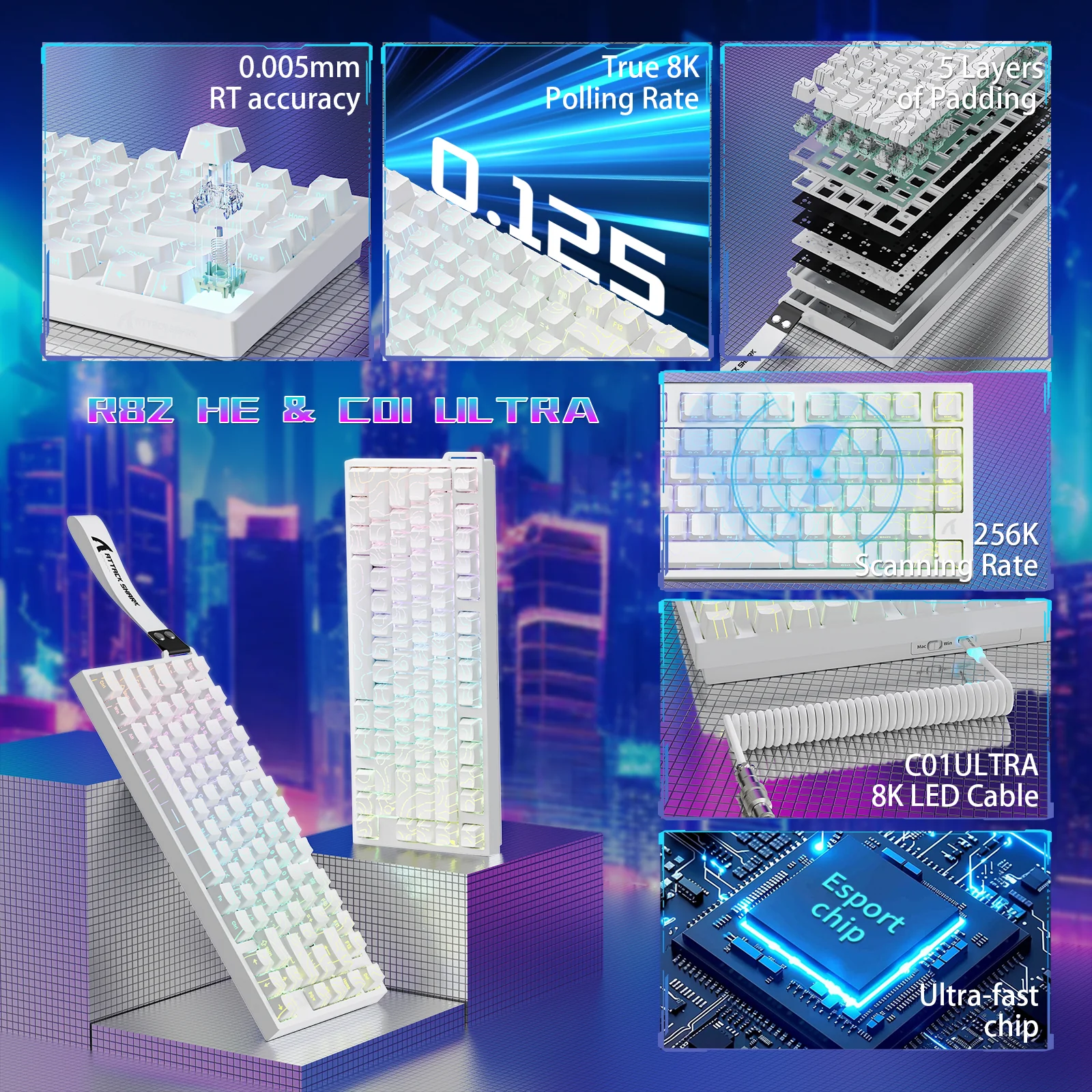 ATTACK SHARK R82 HE Wired 75% Gaming Keyboard with C01ULTRA LED Cable 3 ATTACK SHARK R82 HE Wired 75% Gaming Keyboard with C01ULTRA LED Cable