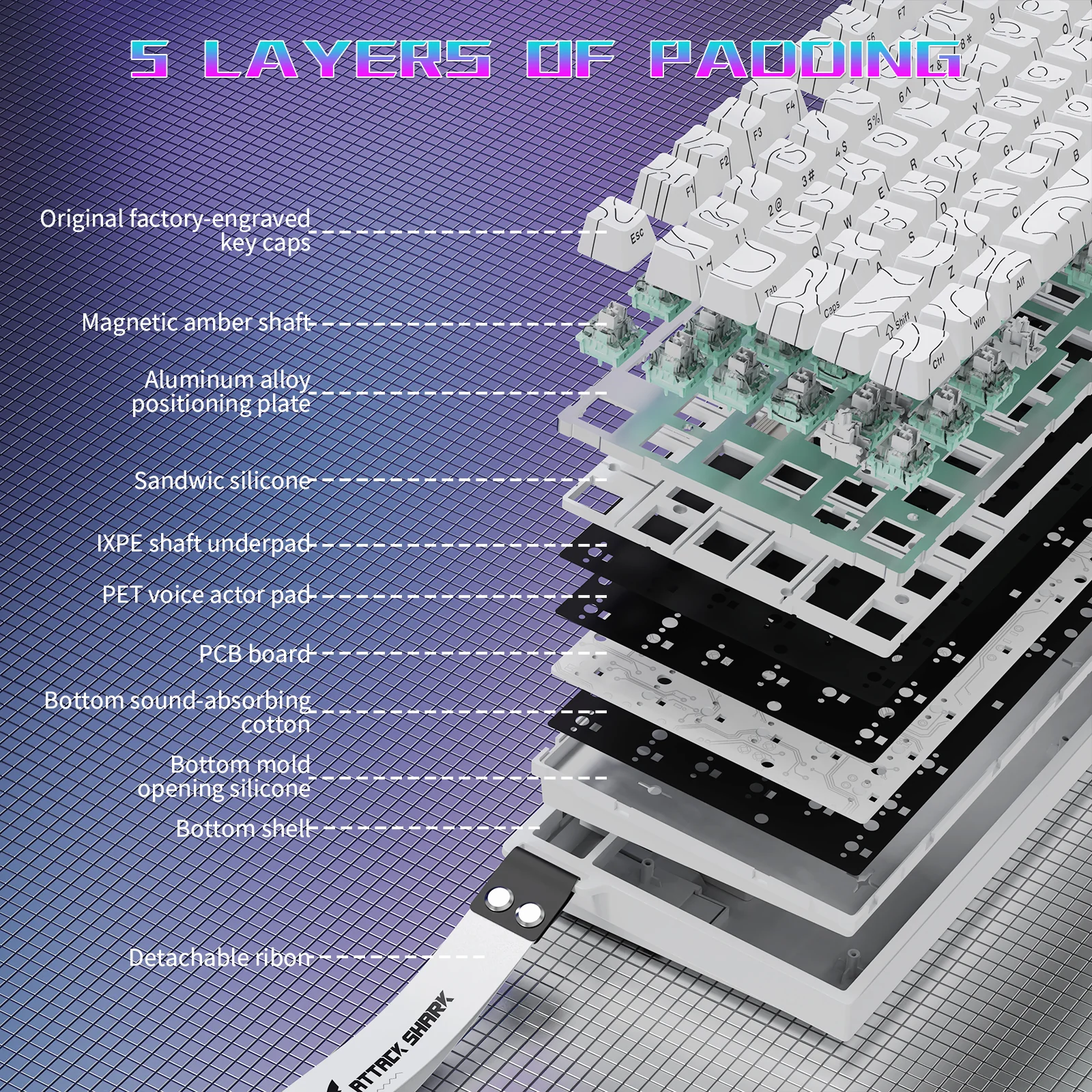 ATTACK SHARK R82 HE Wired 75% Gaming Keyboard with C01ULTRA LED Cable 4 ATTACK SHARK R82 HE Wired 75% Gaming Keyboard with C01ULTRA LED Cable