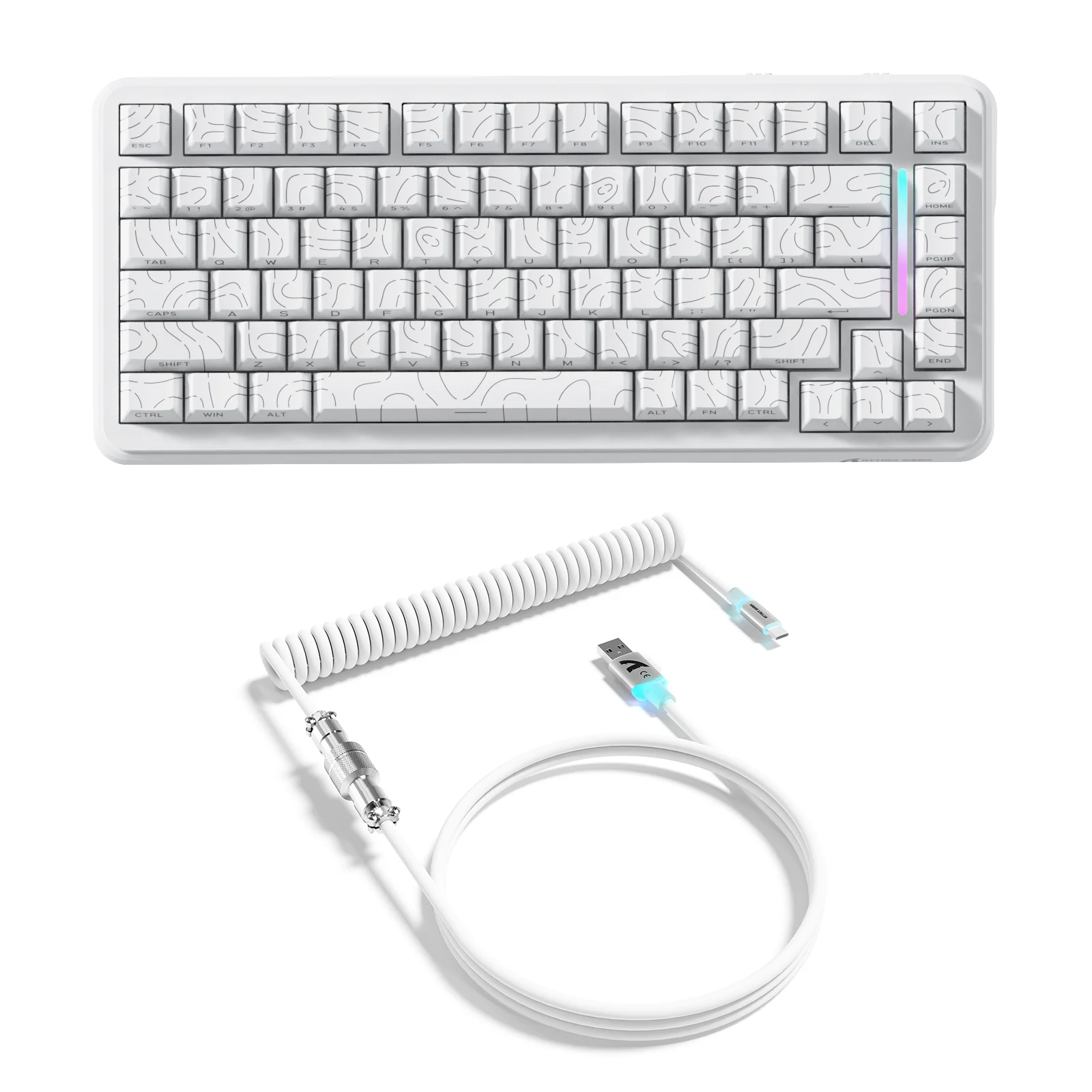 ATTACK SHARK X82PRO HE Magnetic Keyboard With C01Ultra RGB Coiled Cable 19 ATTACK SHARK X82PRO HE Magnetic Keyboard With C01Ultra RGB Coiled Cable