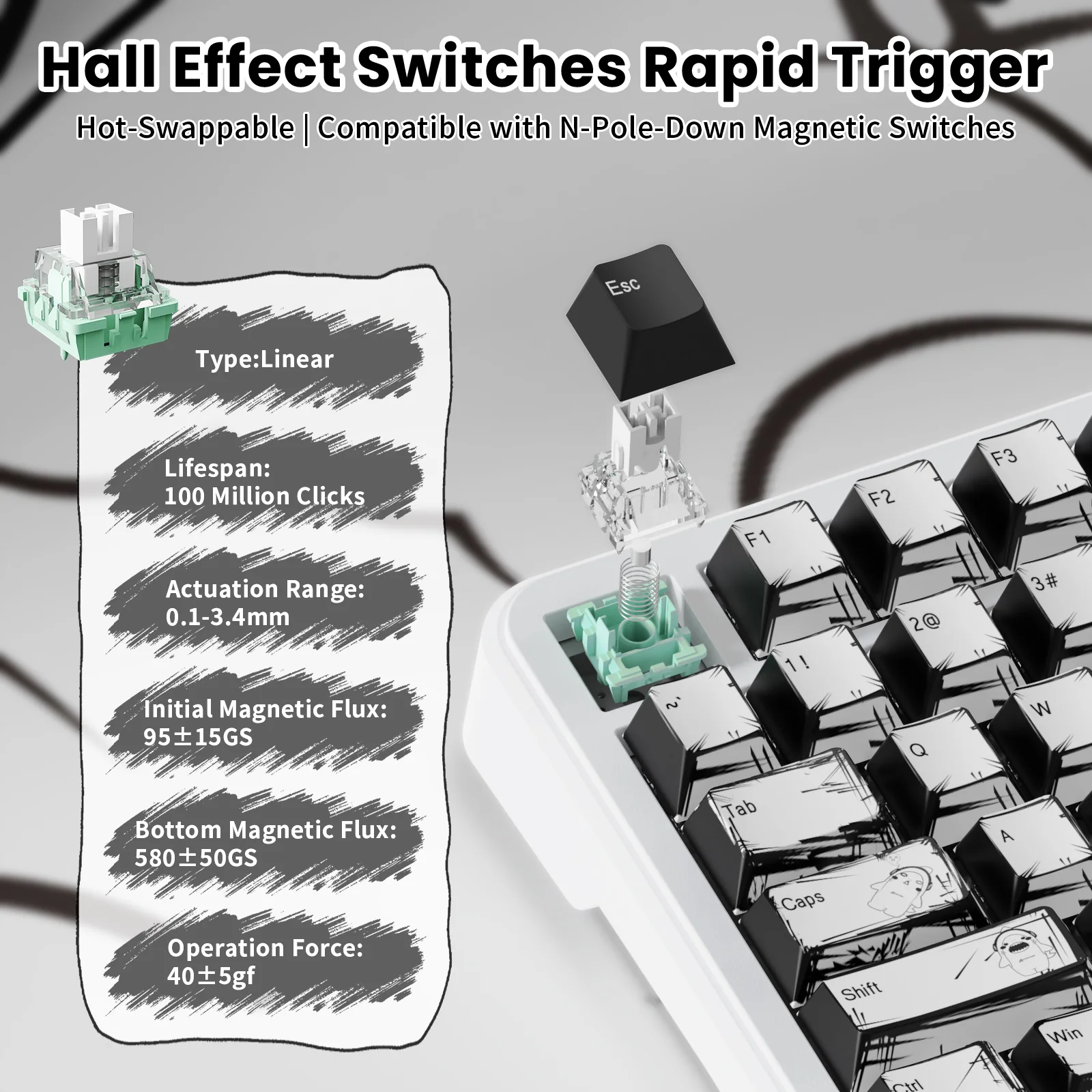 ATTACK SHARK X82PRO HE Magnetic Keyboard With C01Ultra RGB Coiled Cable 30 ATTACK SHARK X82PRO HE Magnetic Keyboard With C01Ultra RGB Coiled Cable