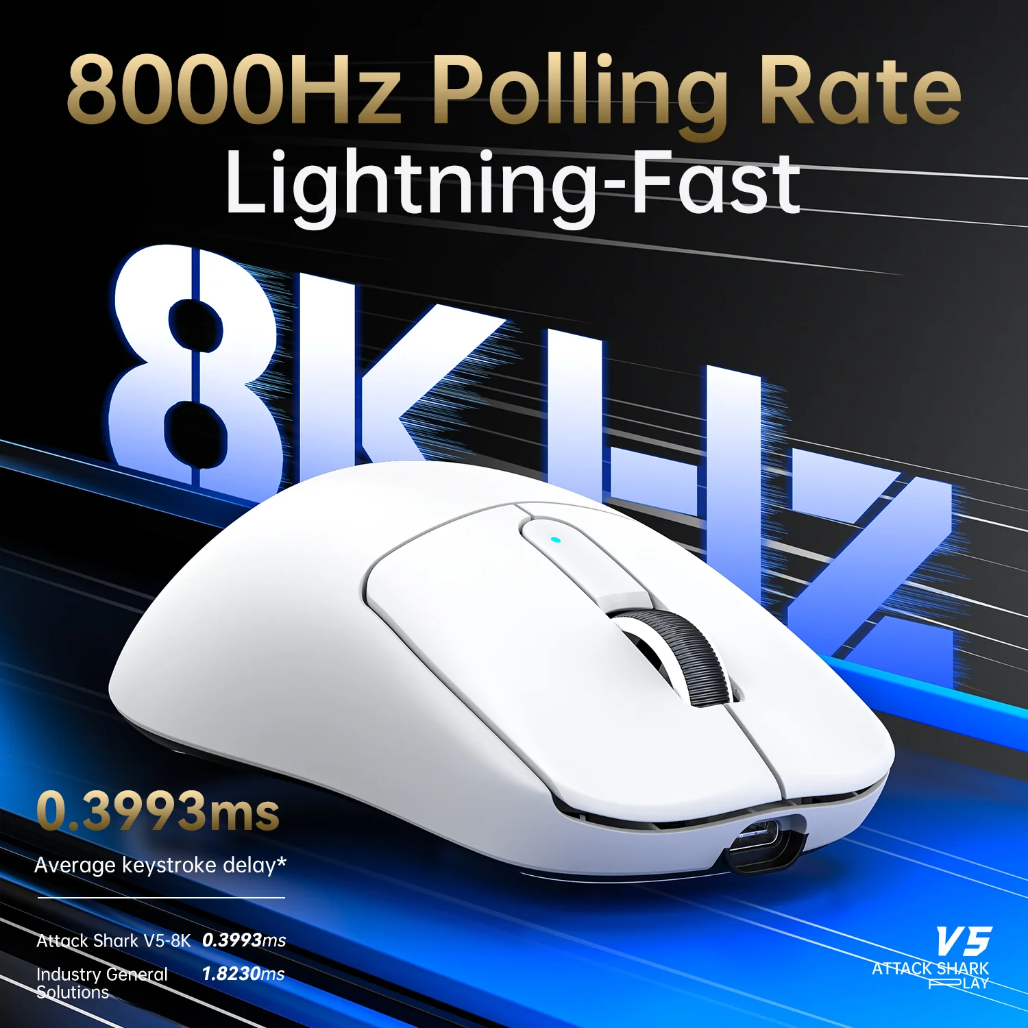 ATTACK SHARK V5 Ultra-Light Tri-Mode Gaming Mouse 4 ATTACK SHARK V5 Ultra-Light Tri-Mode Gaming Mouse