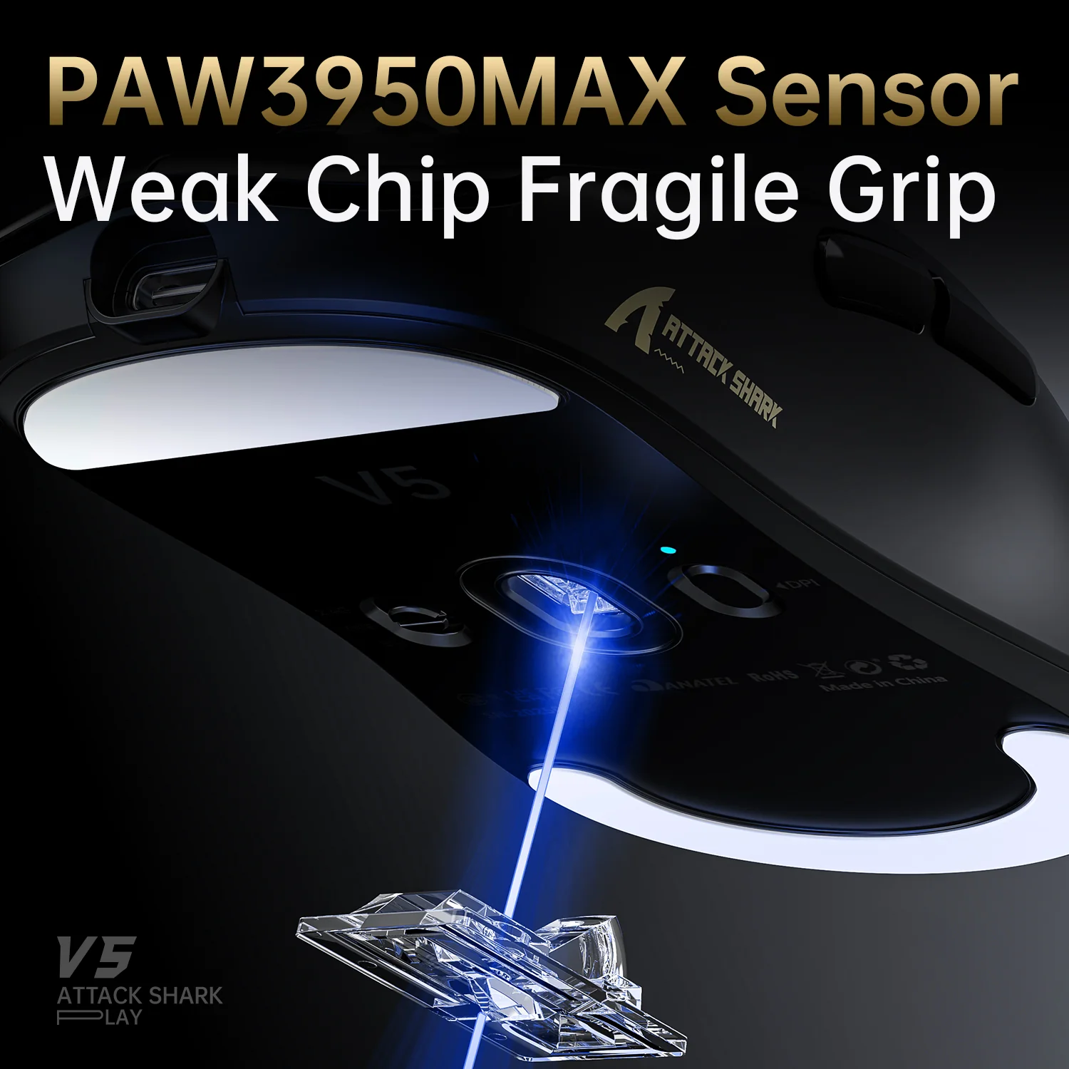 ATTACK SHARK V5 Ultra-Light Tri-Mode Gaming Mouse 6 ATTACK SHARK V5 Ultra-Light Tri-Mode Gaming Mouse