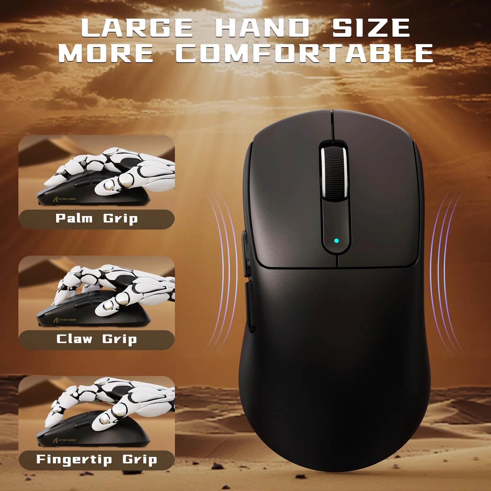 ATTACK SHARK V5 8KHz Wireless PAW3950MAX Gaming Mouse with C06 Ultra Cable 18 ATTACK SHARK V5 8KHz Wireless PAW3950MAX Gaming Mouse with C06 Ultra Cable
