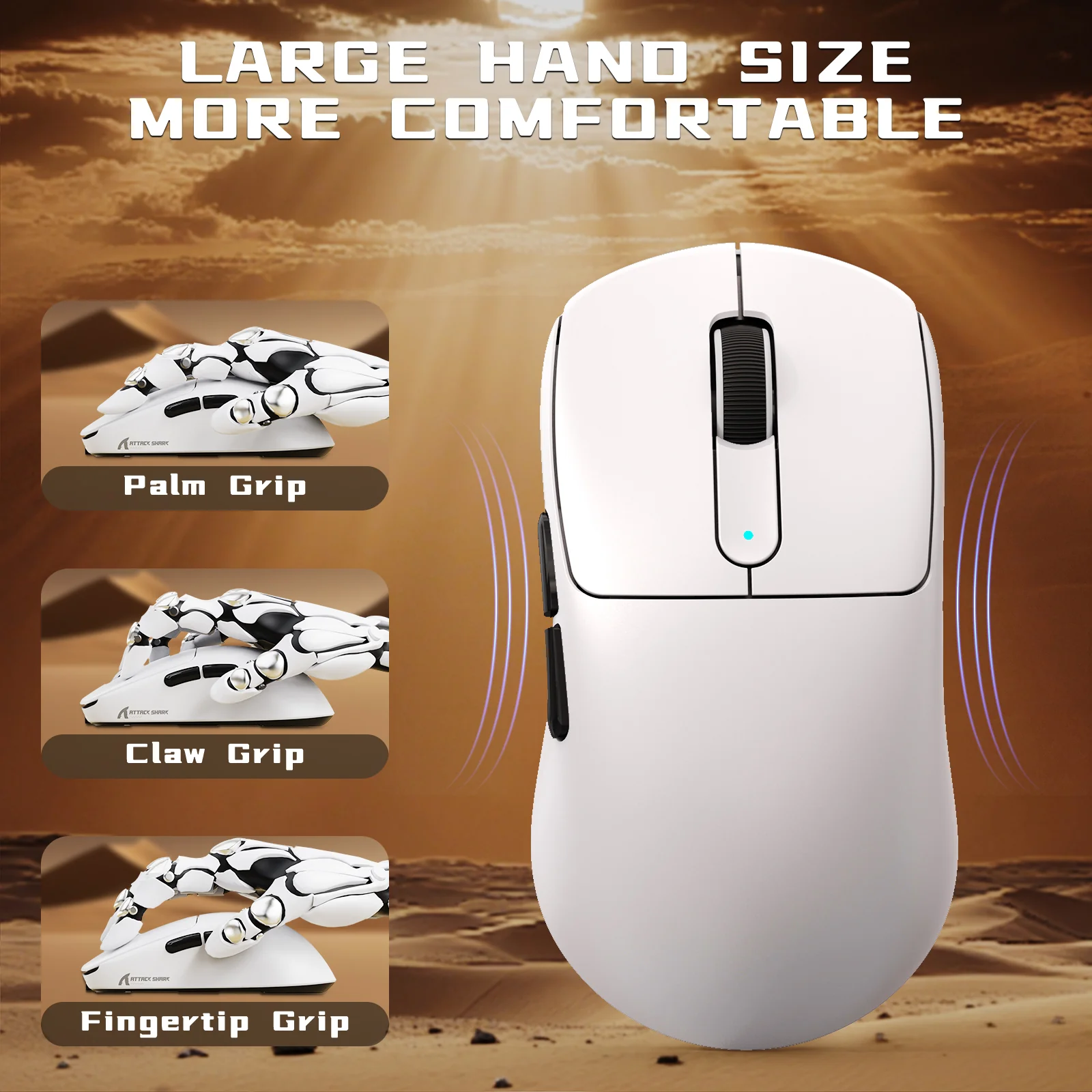 ATTACK SHARK V5 8KHz Wireless PAW3950MAX Gaming Mouse with C06 Ultra Cable 9 ATTACK SHARK V5 8KHz Wireless PAW3950MAX Gaming Mouse with C06 Ultra Cable