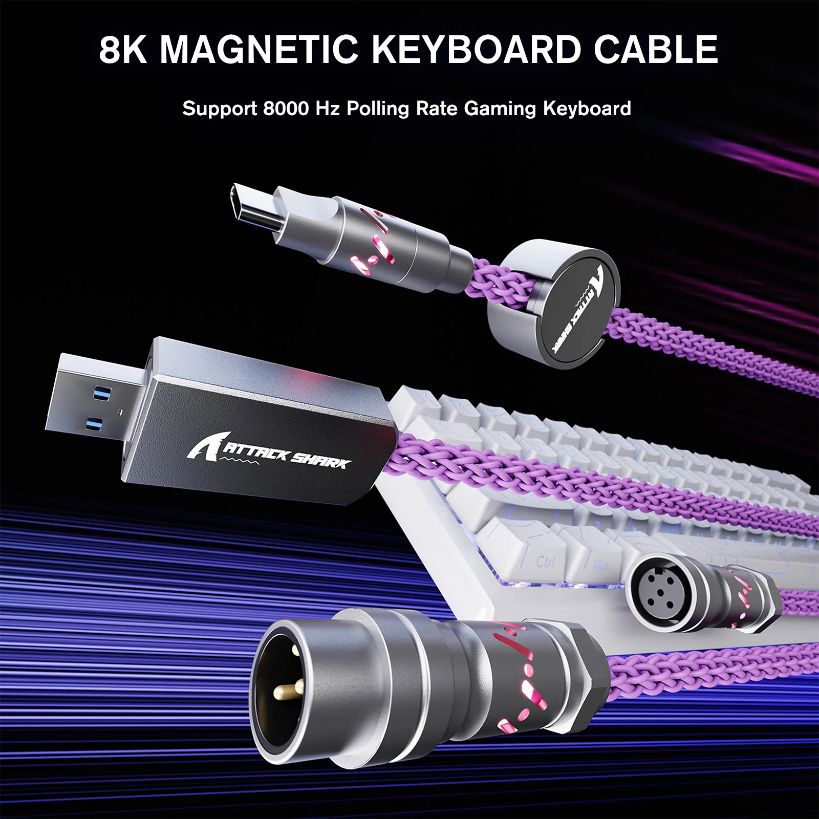 ATTACK SHARK C07 Custom Aviator Cable for 8KHz Magnetic Keyboard