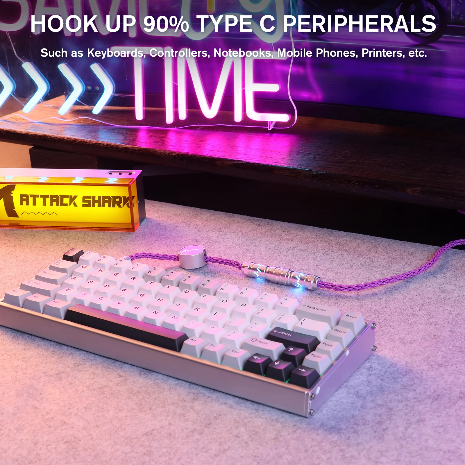 ATTACK SHARK C07 Custom Aviator Cable for 8KHz Magnetic Keyboard