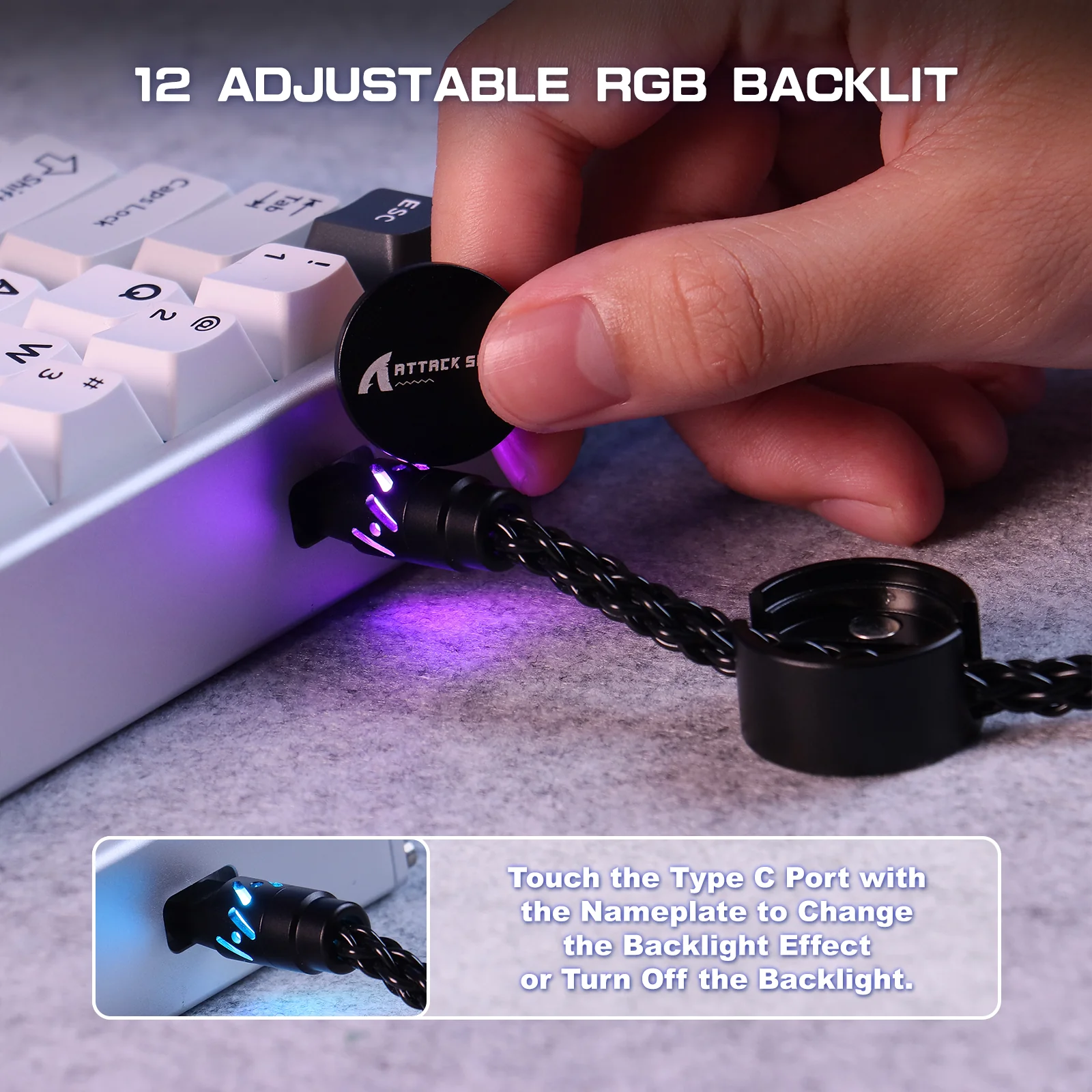 ATTACK SHARK C07 Custom Aviator Cable for 8KHz Magnetic Keyboard