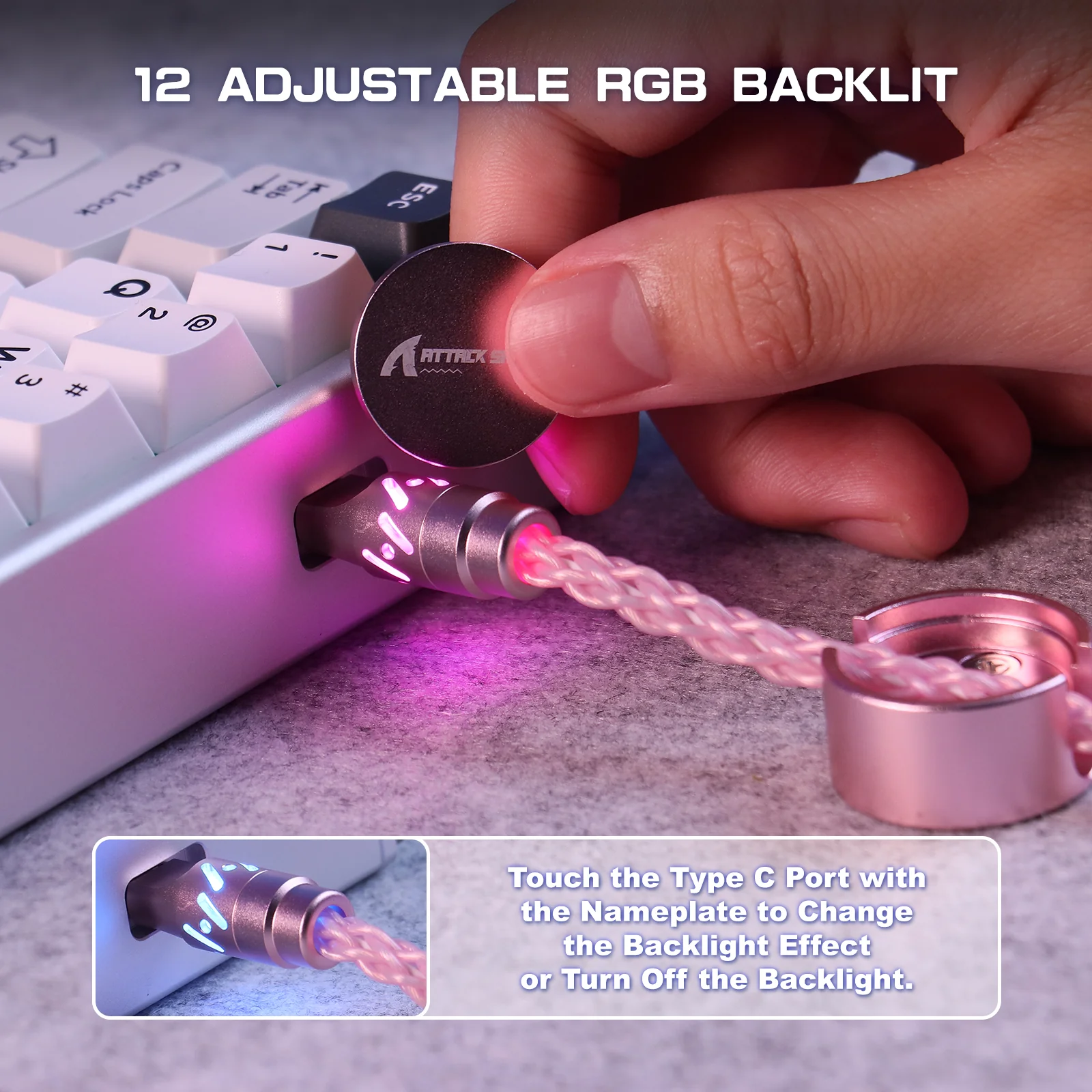 ATTACK SHARK C07 Custom Aviator Cable for 8KHz Magnetic Keyboard