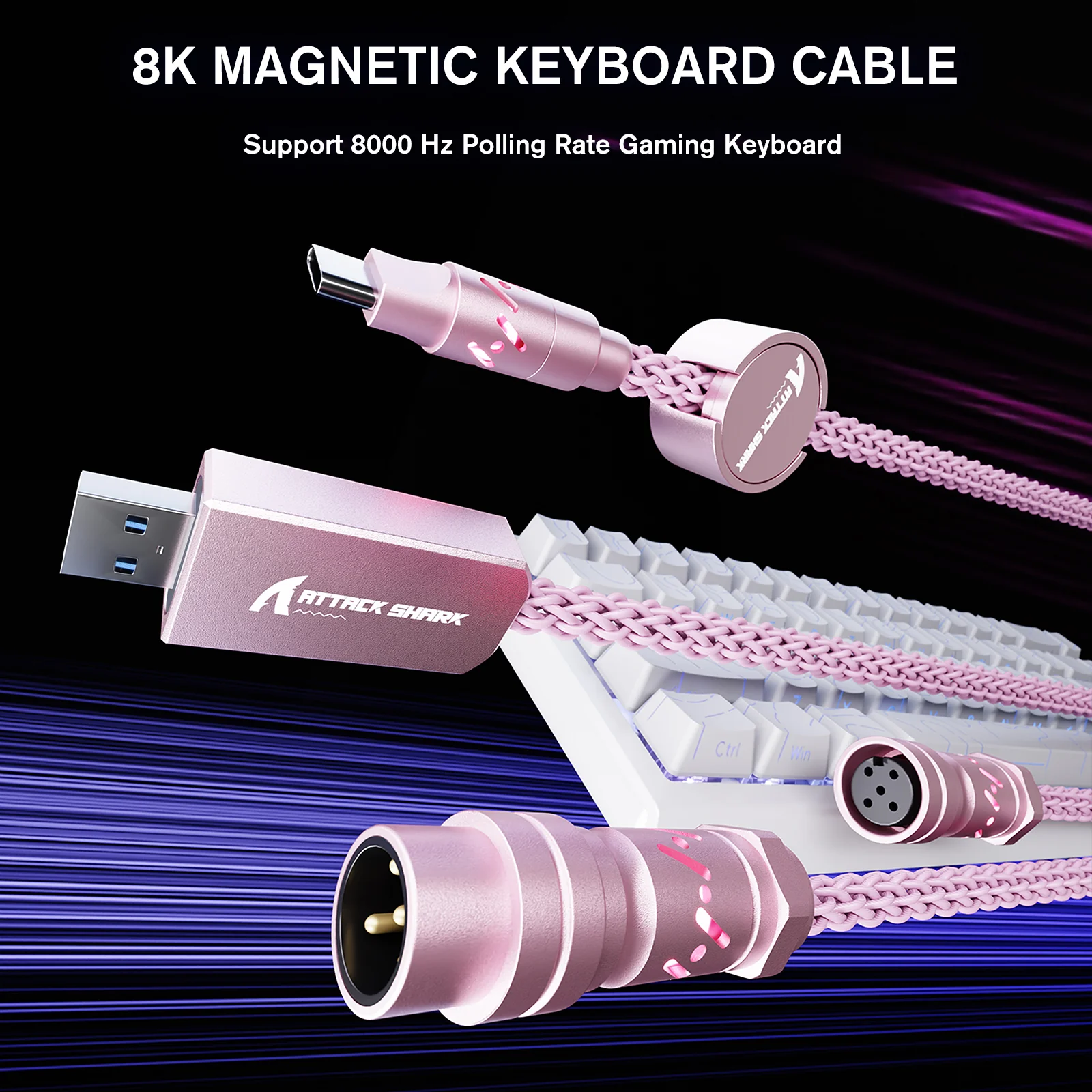 ATTACK SHARK C07 Custom Aviator Cable for 8KHz Magnetic Keyboard