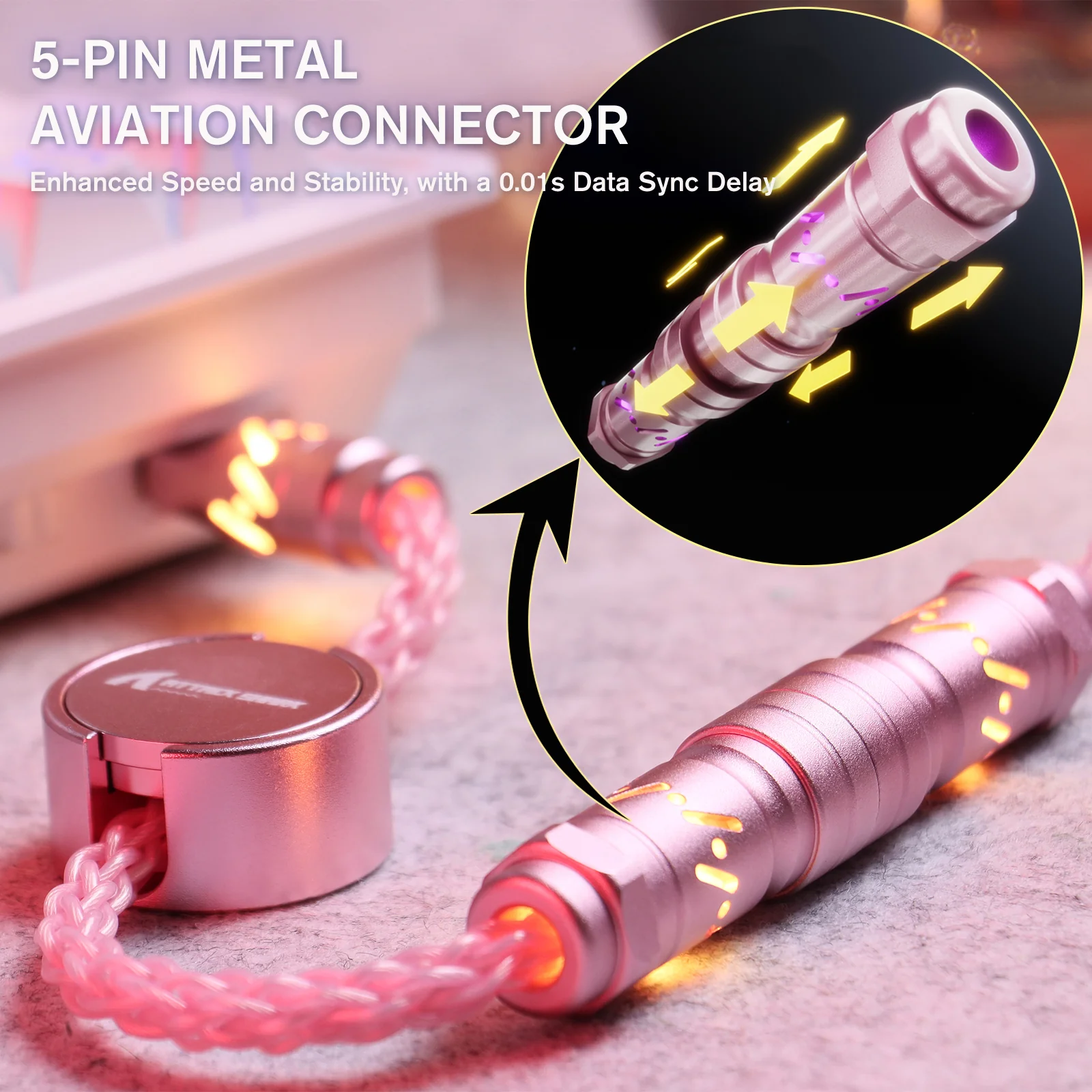 ATTACK SHARK C07 Custom Aviator Cable for 8KHz Magnetic Keyboard