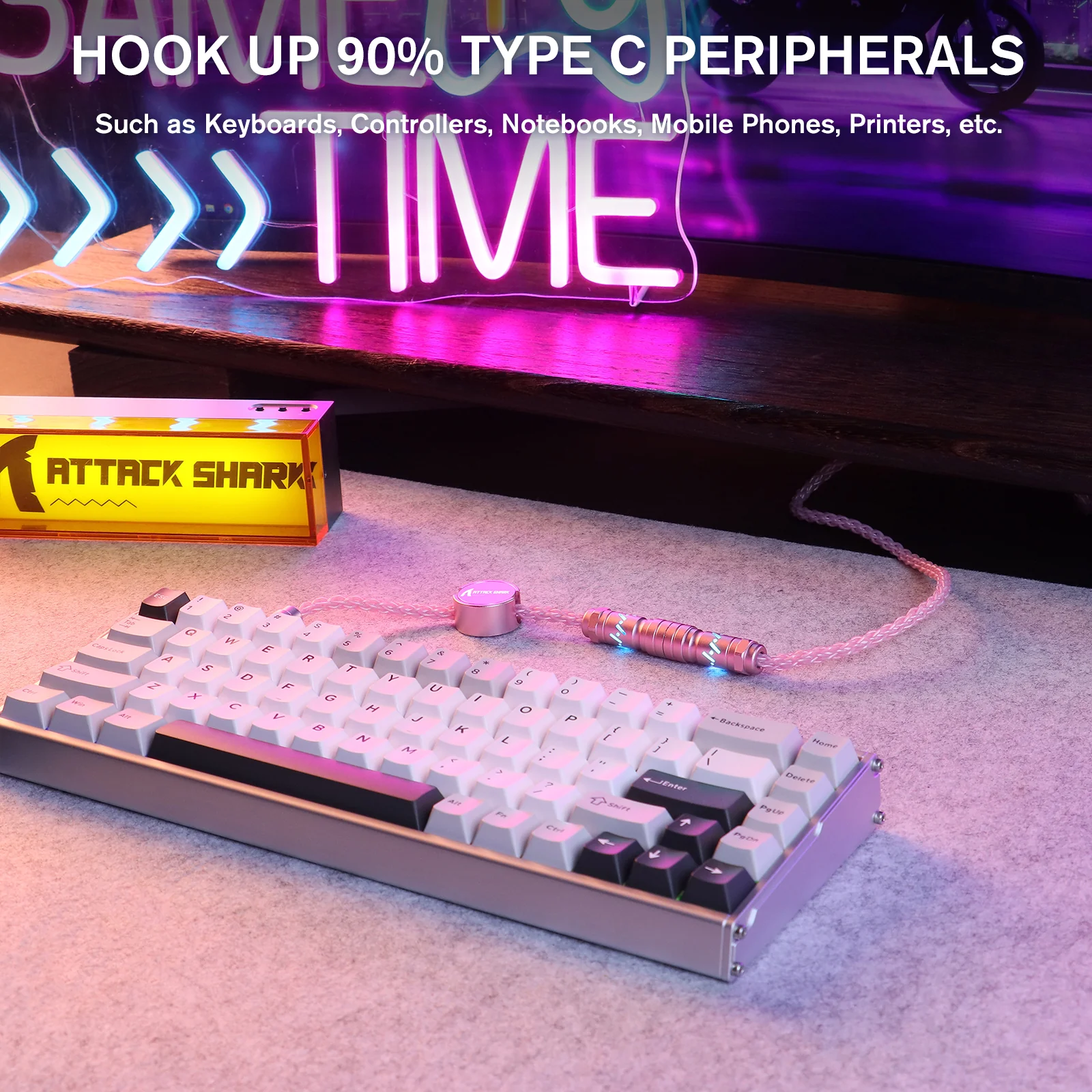 ATTACK SHARK C07 Custom Aviator Cable for 8KHz Magnetic Keyboard