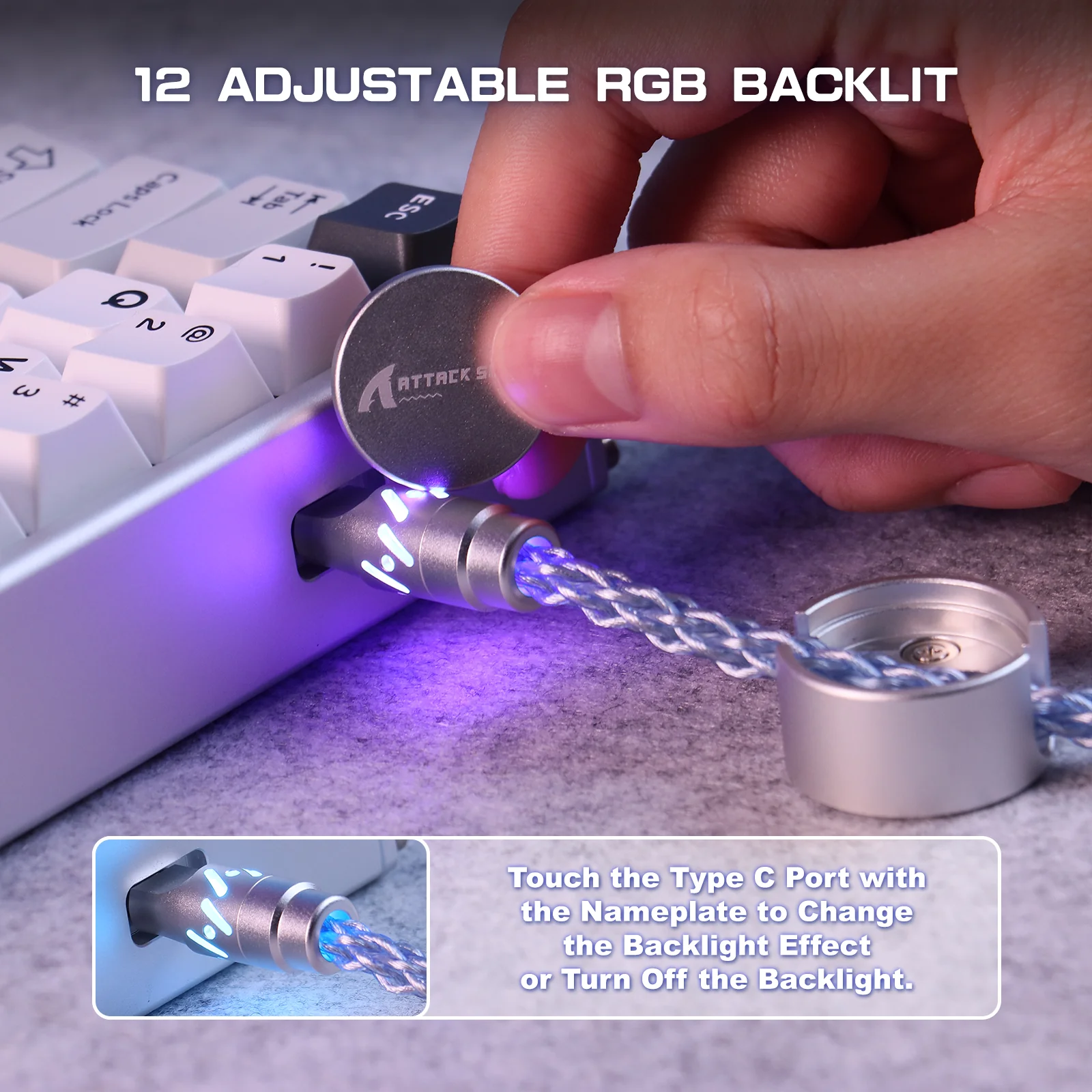 ATTACK SHARK C07 Custom Aviator Cable for 8KHz Magnetic Keyboard