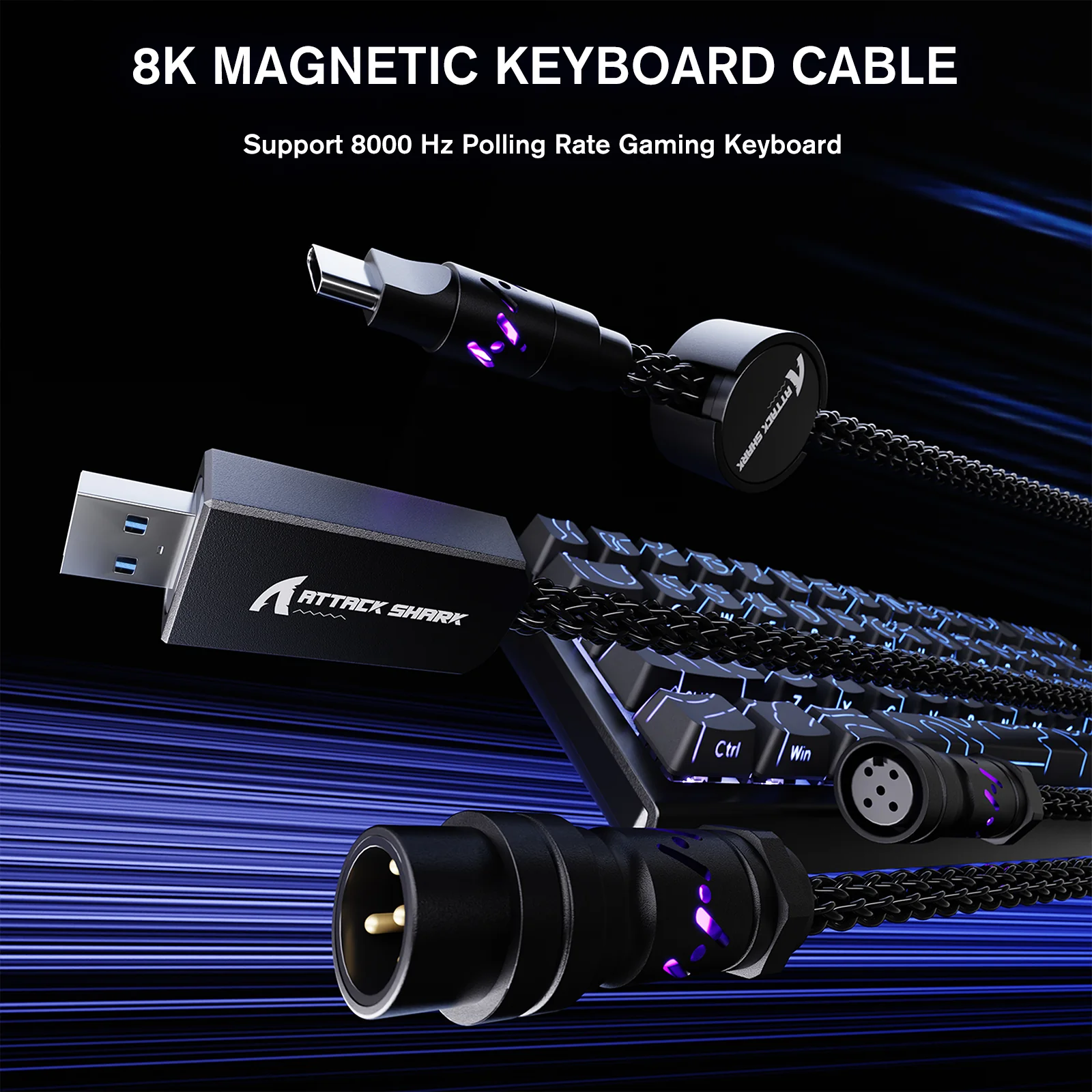 ATTACK SHARK C07 Custom Aviator Cable for 8KHz Magnetic Keyboard